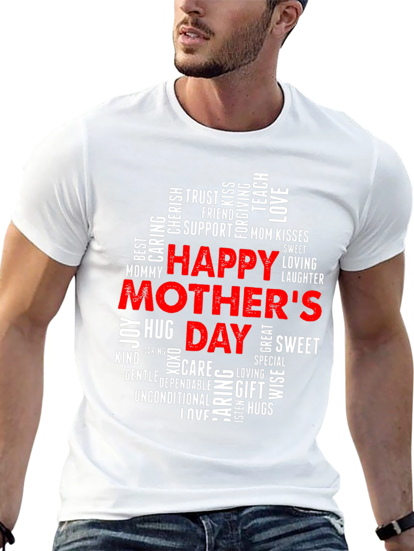Happy Mothers Day Word Cloud T-Shirt