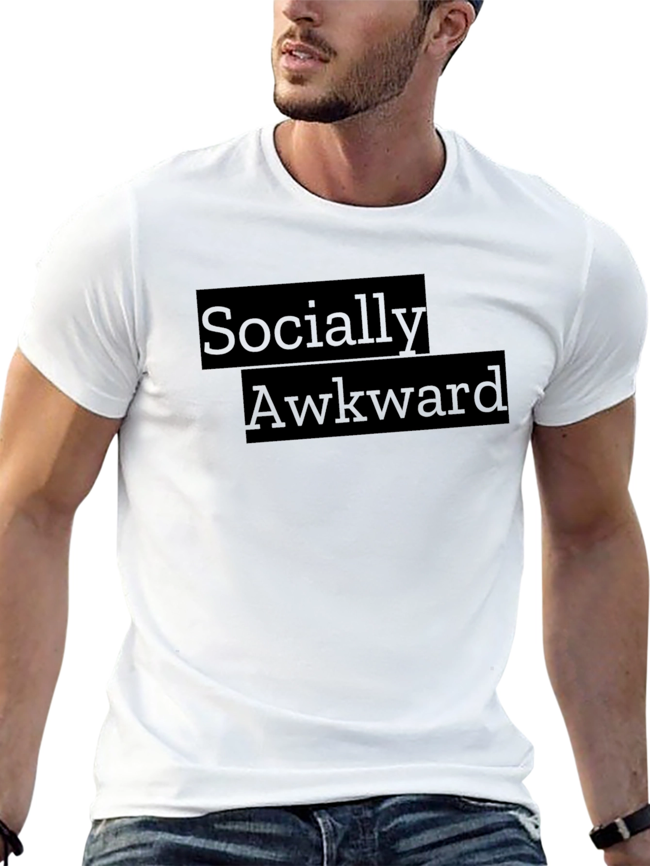 Socially Awkward Graphic Tee - Soft Black T-Shirt