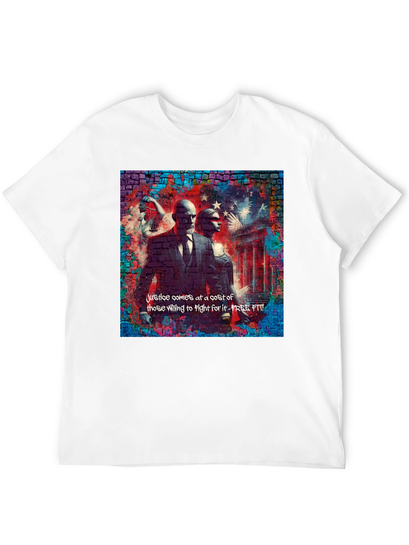 Justice Graphic Print Black T-Shirt