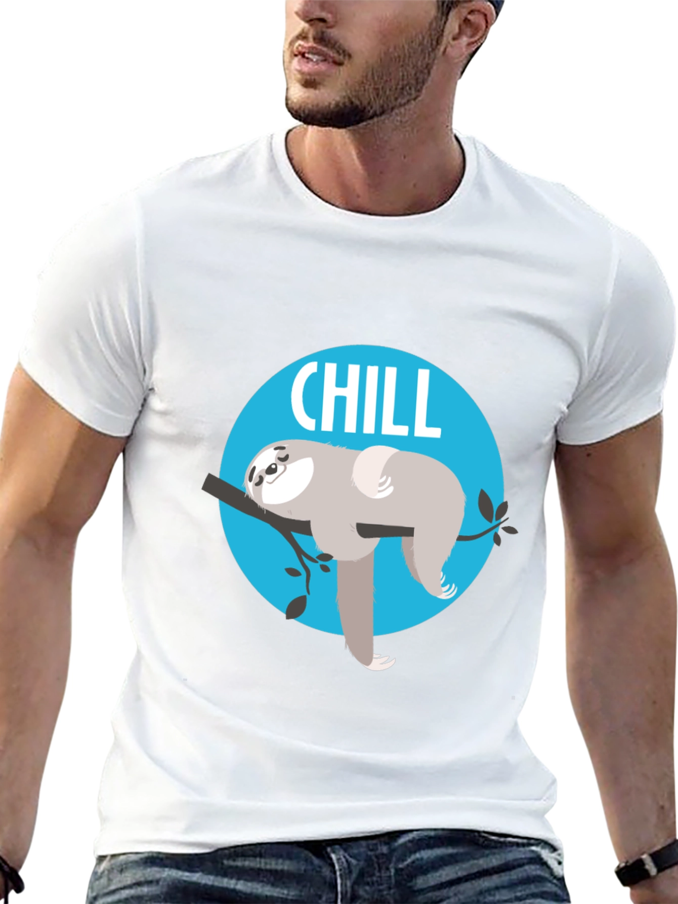 Chill Sloth T-Shirt - Relaxed Fit Unique Graphic