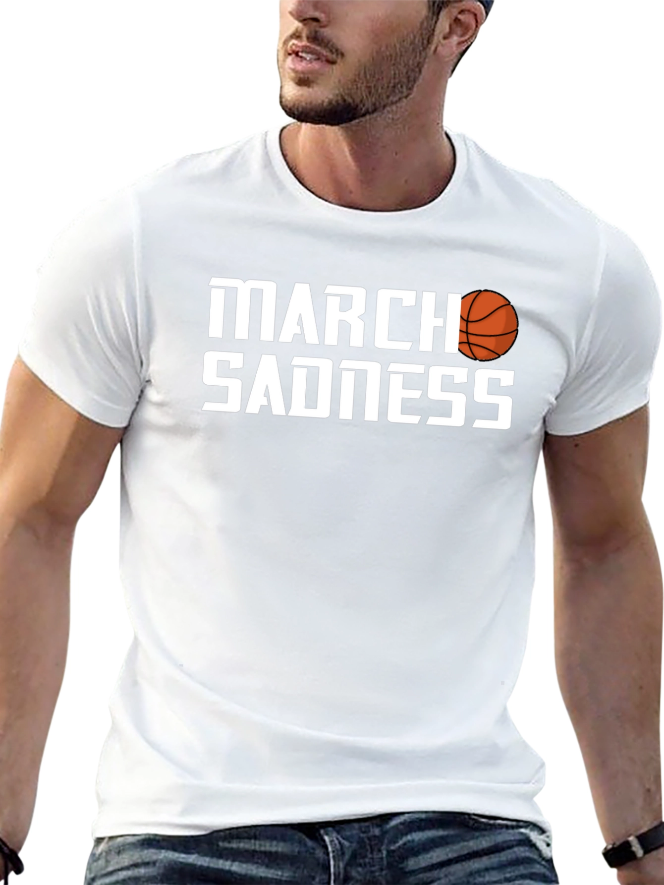 March Sadness Graphic Tee - Basketball Fan T-Shirt