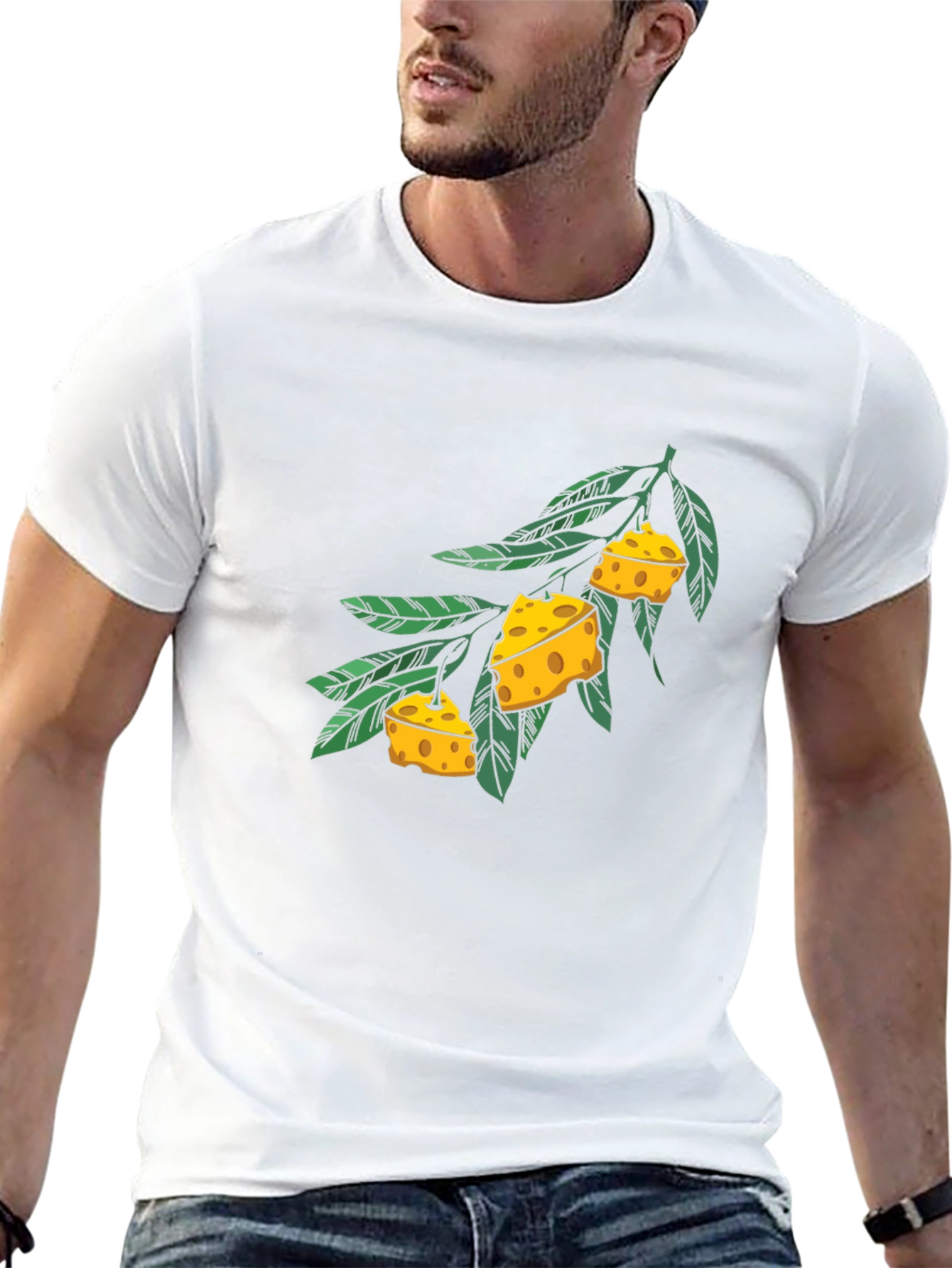 Cheese Branch Graphic Black T-Shirt