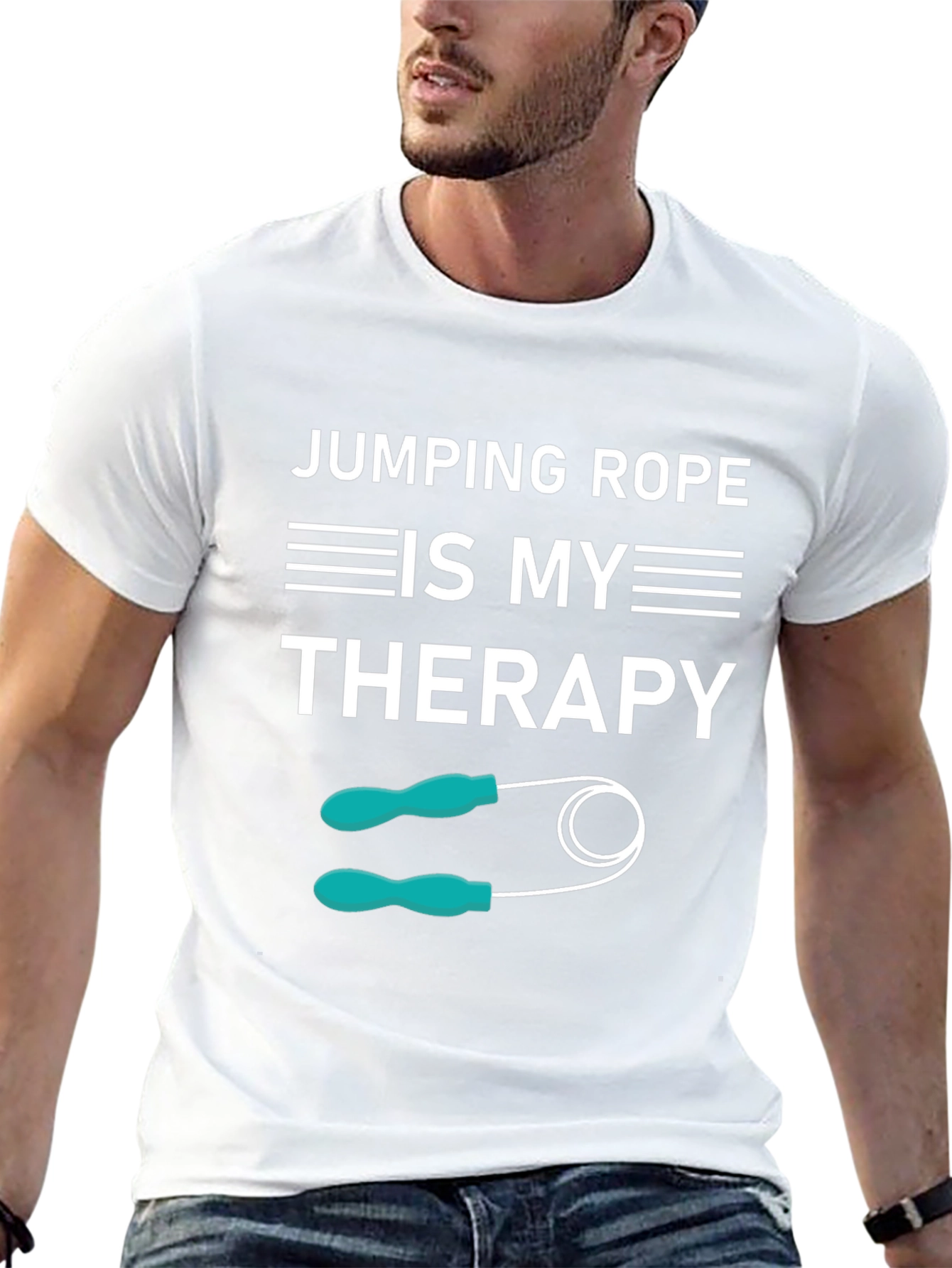 Jumping Rope Therapy Tee - Exercise Motivation Shirt