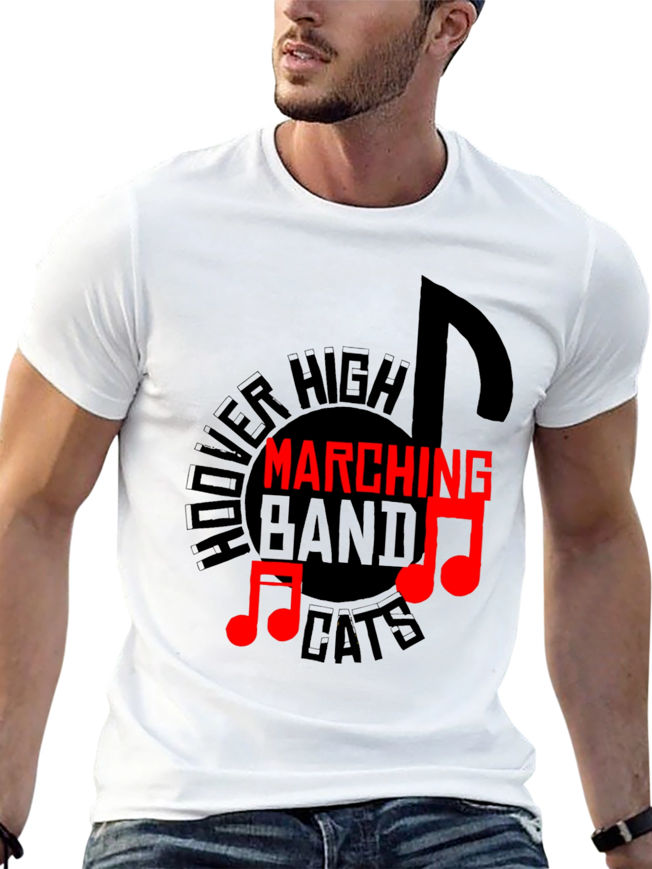 Hoover High Marching Band Cats Black T-Shirt