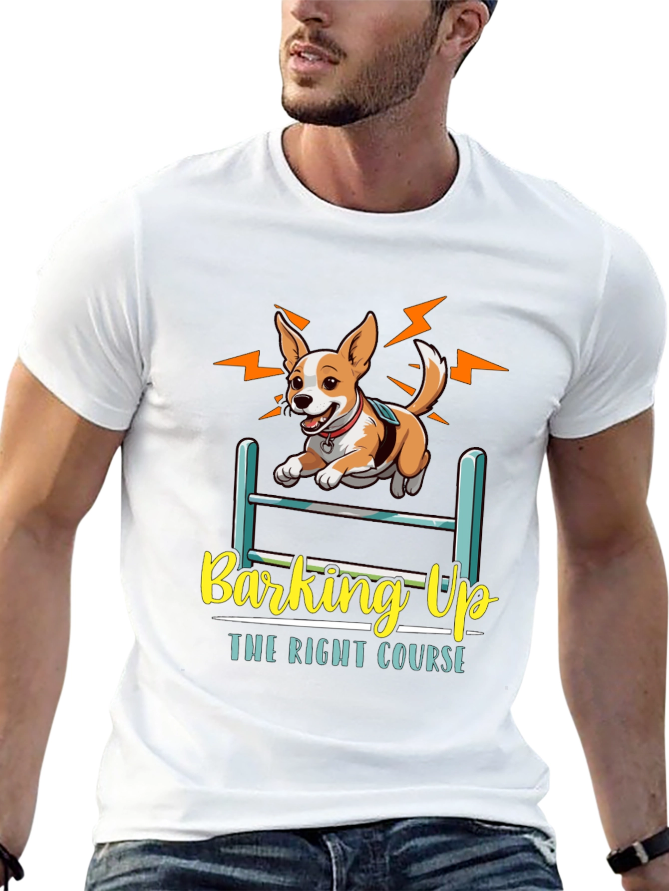 Dog Agility T-Shirt: Barking Up the Right Course