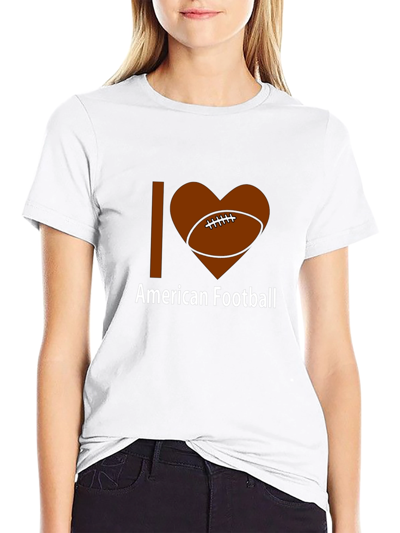 I Love American Football Graphic T-Shirt