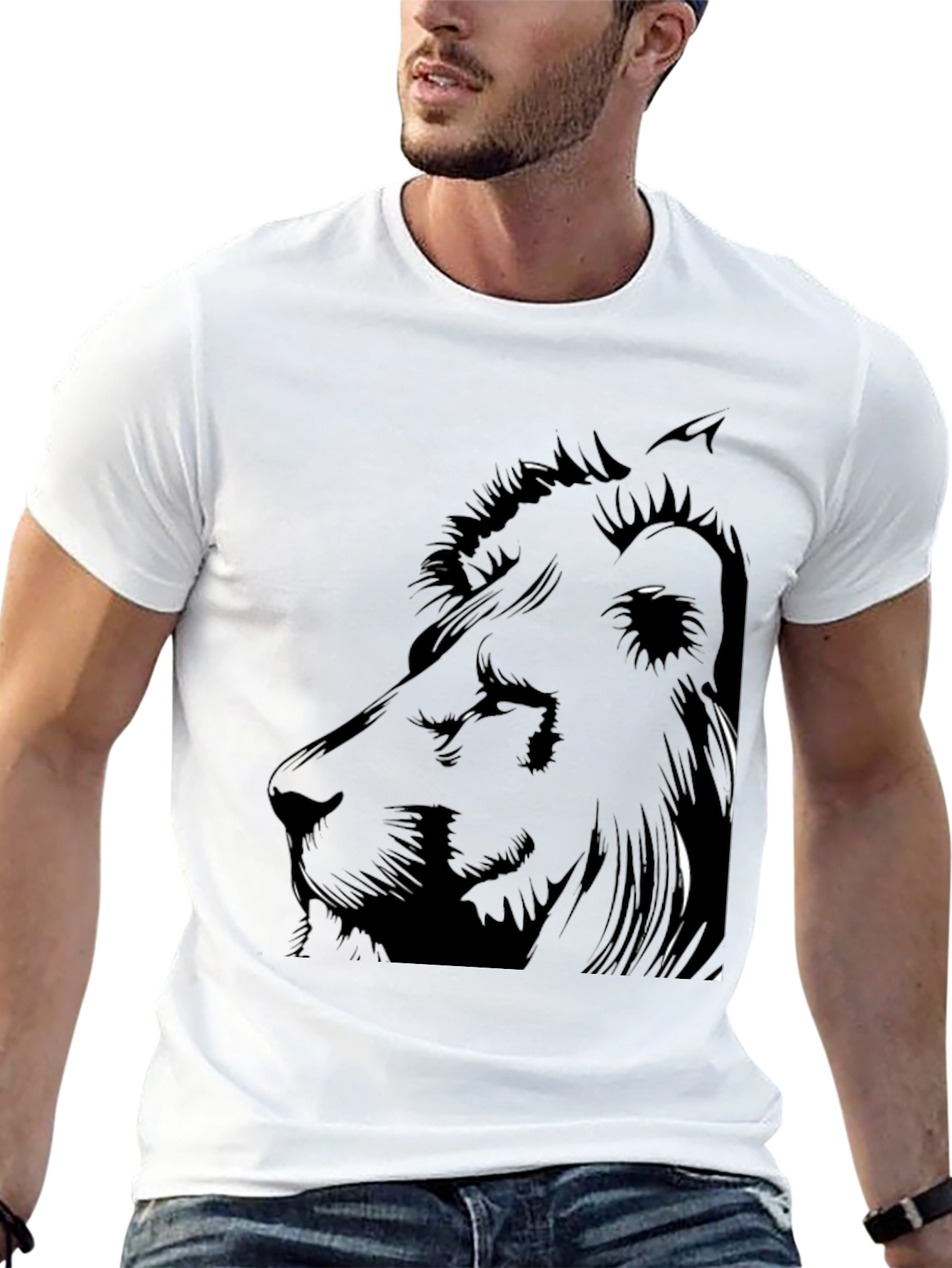 Lion Graphic Black Tee