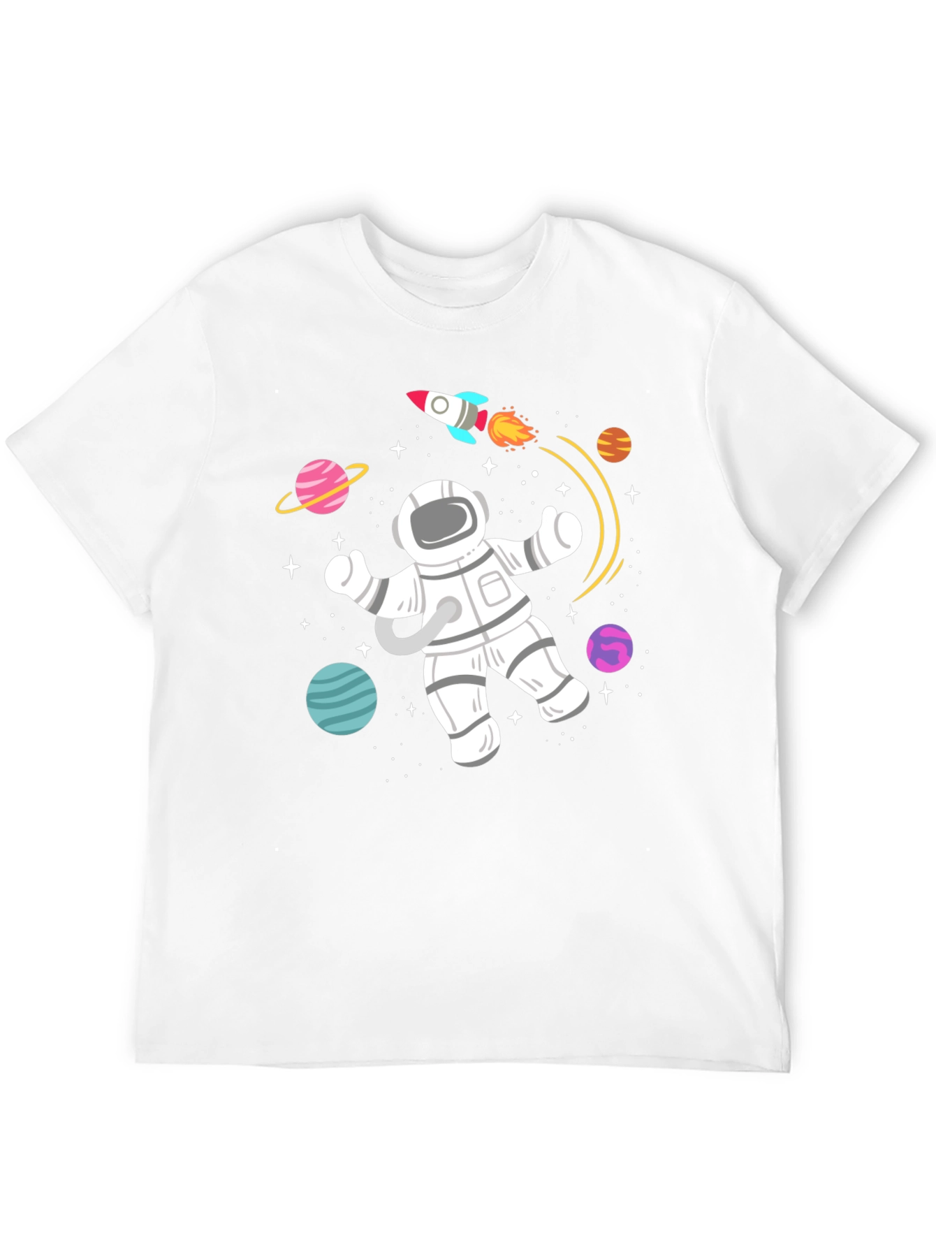 Space Explorer T-Shirt - Astronaut & Rocket Design