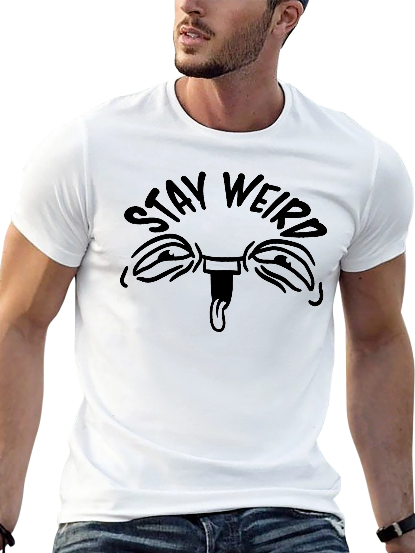 Stay Weird Graphic Tee - Soft Cotton Comfort