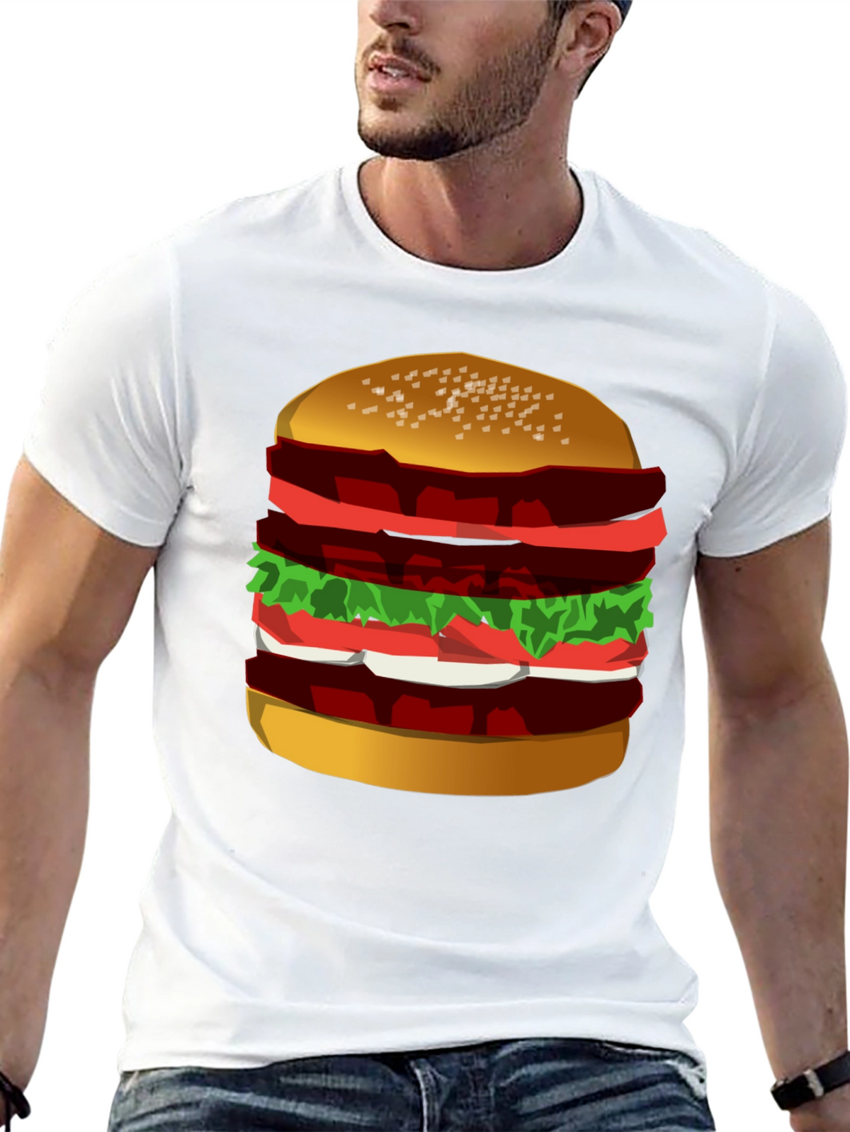 Burger Graphic Tee - Black T-Shirt