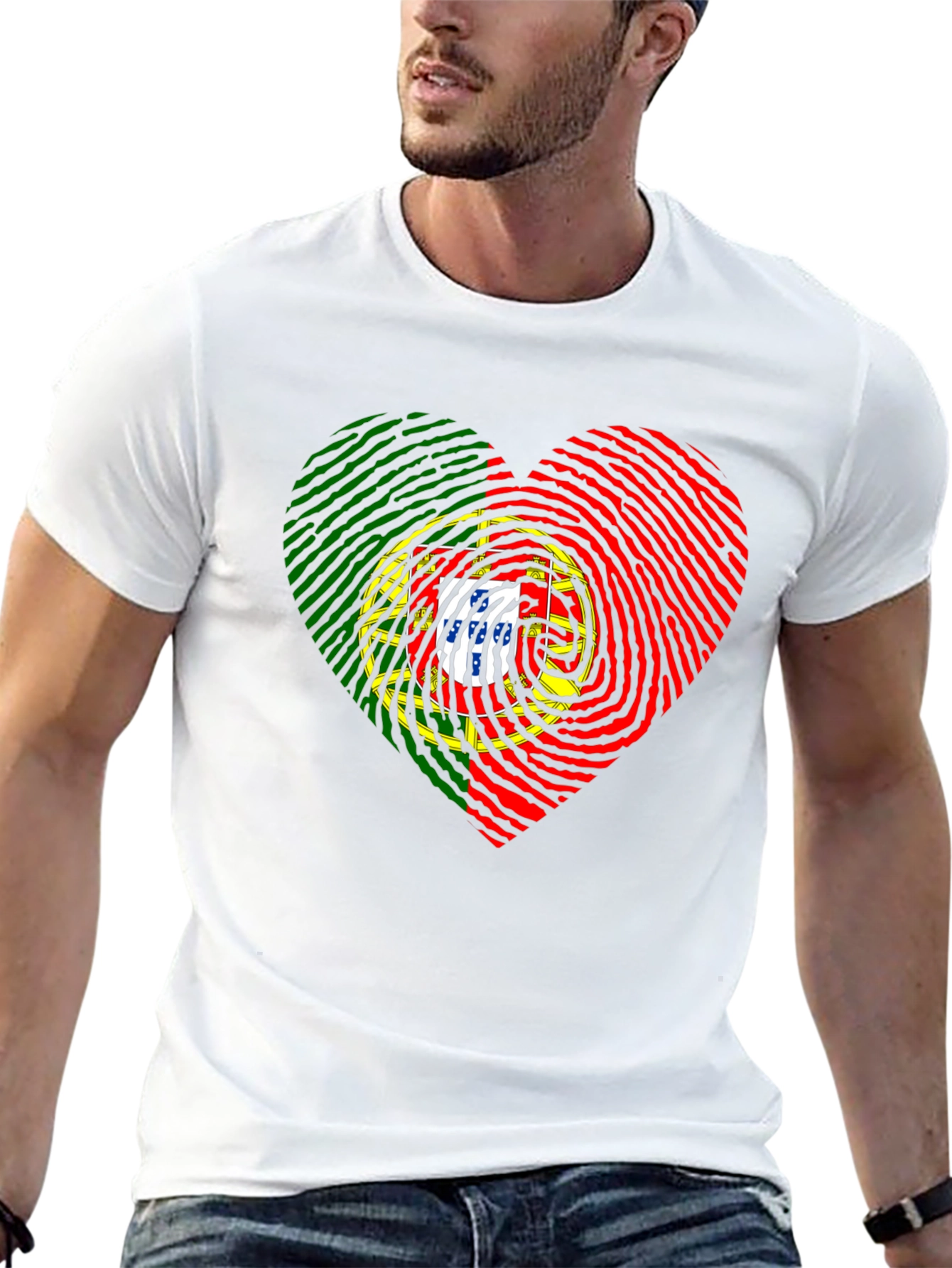 Portugal Fingerprint Heart T-Shirt