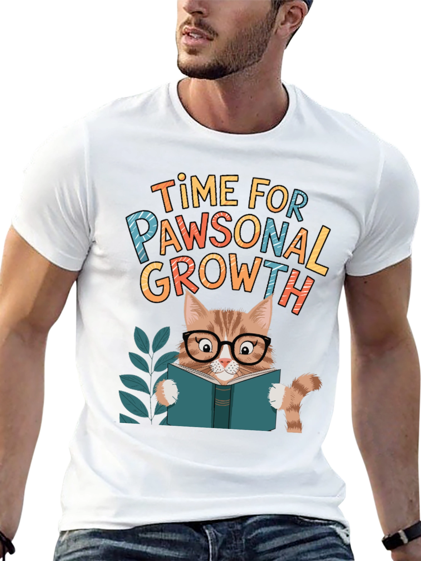 Pawsonal Growth T-Shirt - Cat Lover Tee