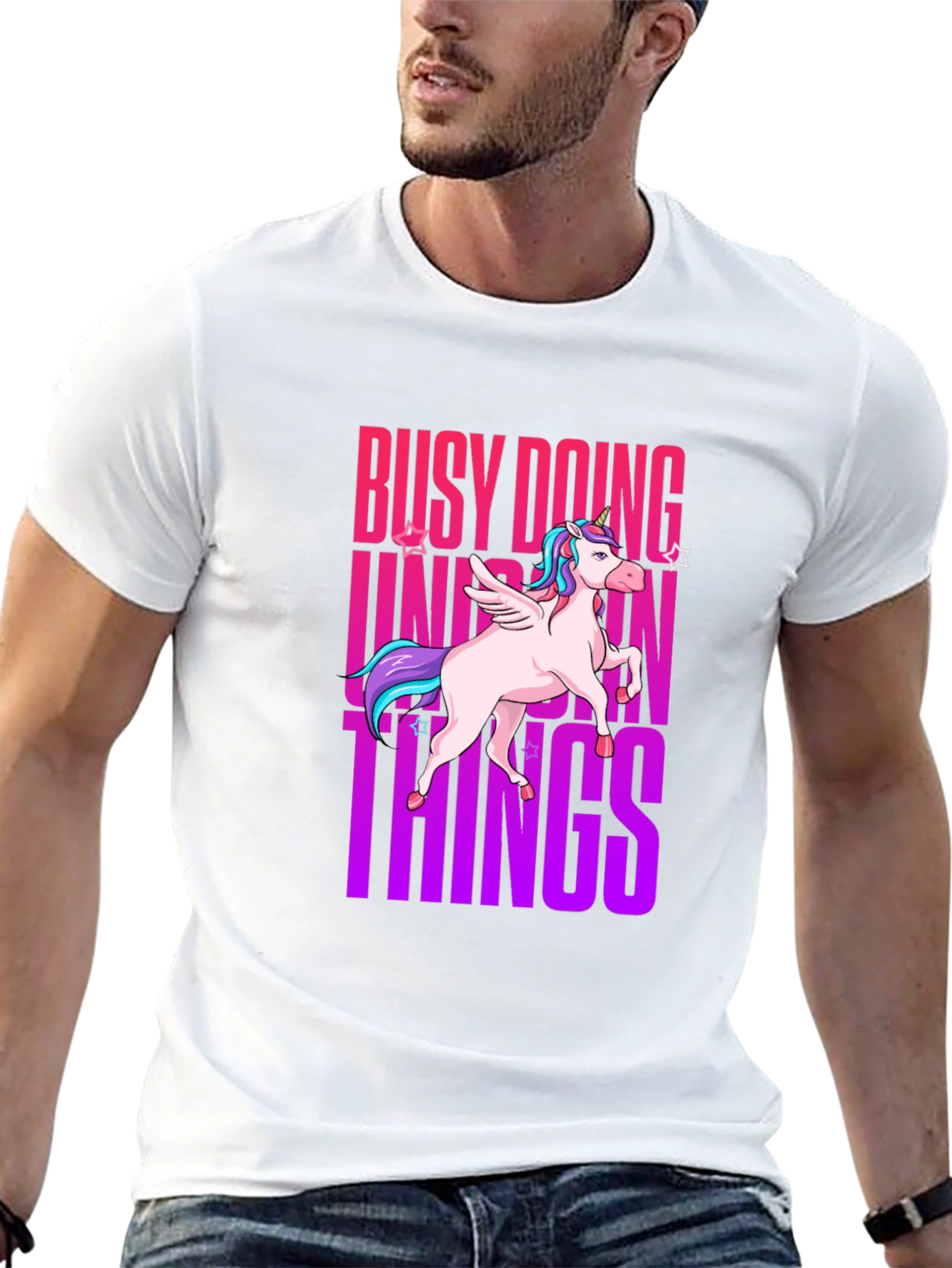 Busy Doing Unicorn Things Graphic Tee