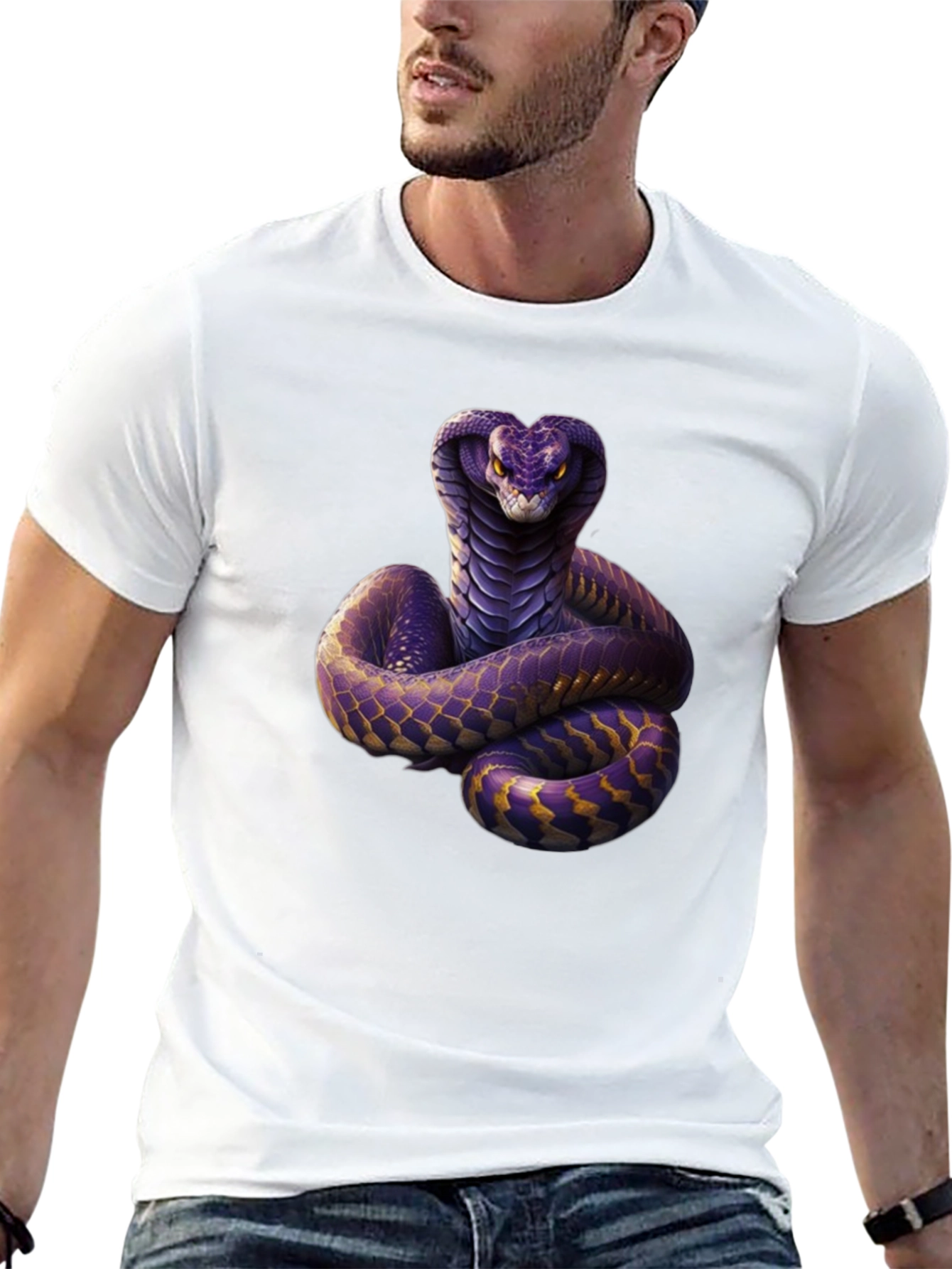 Cobra Graphic Print Black T-Shirt