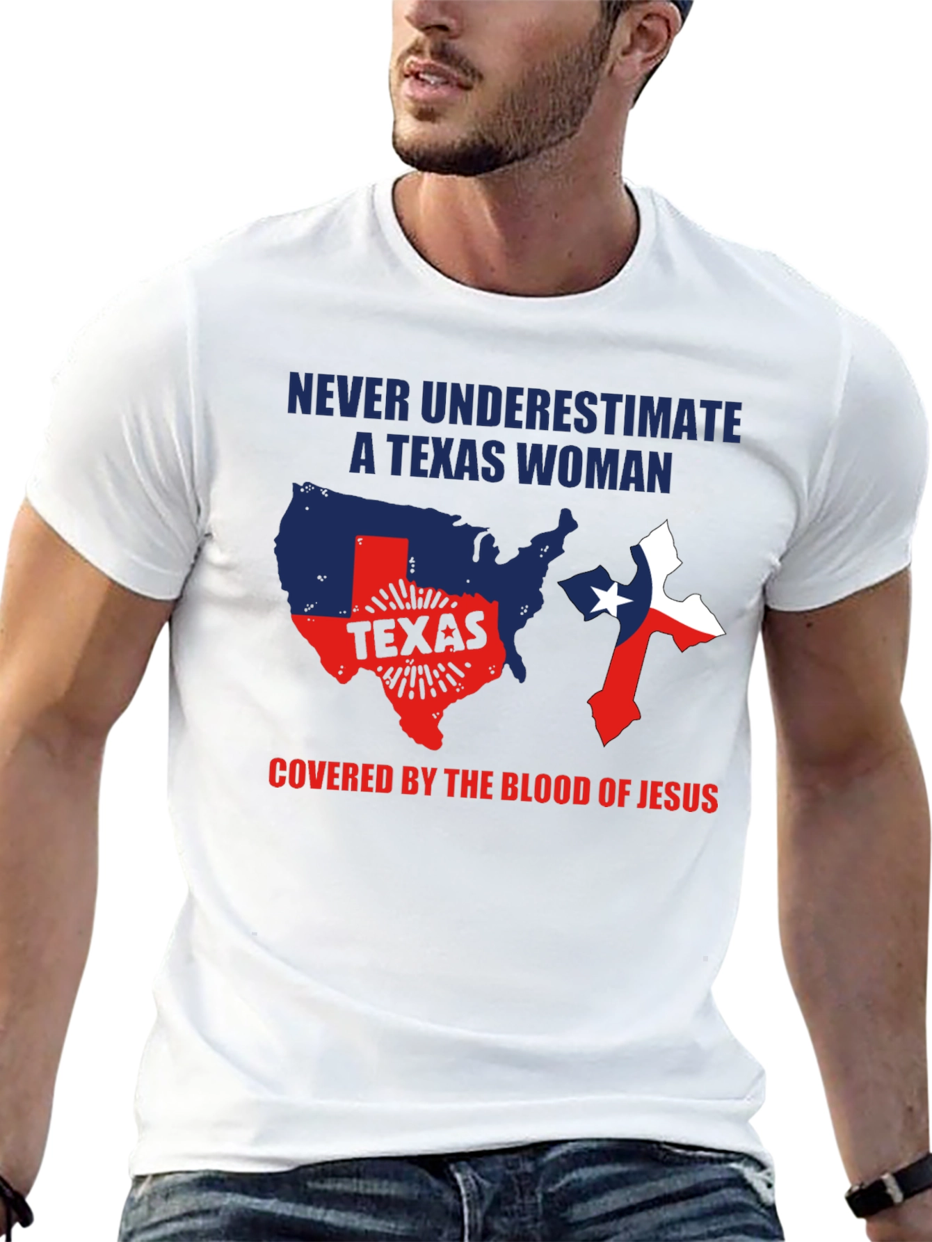 Texas Woman Jesus Graphic T-Shirt