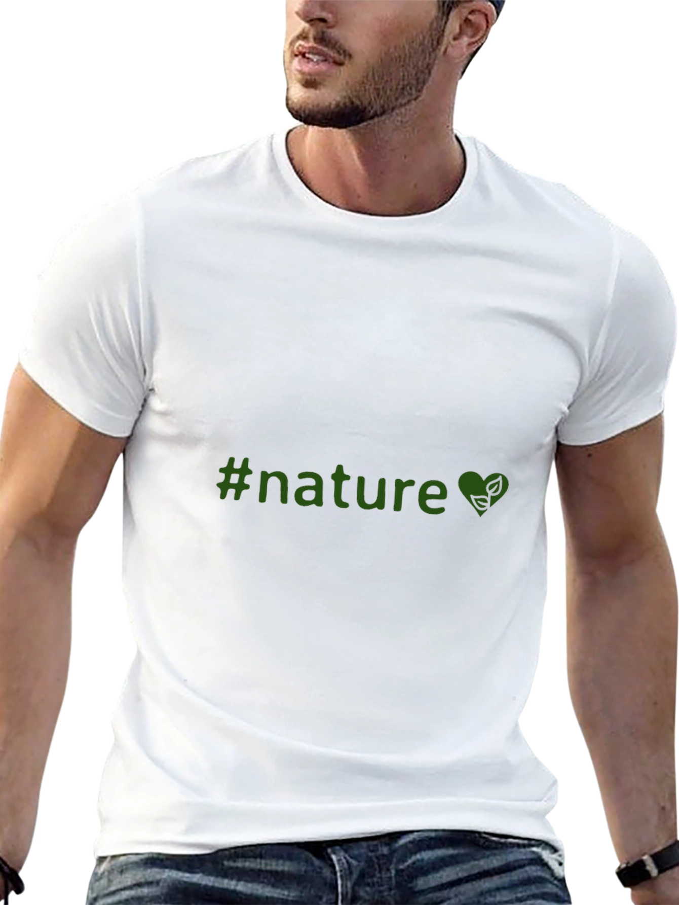 Nature Graphic Tee - Black Cotton Blend