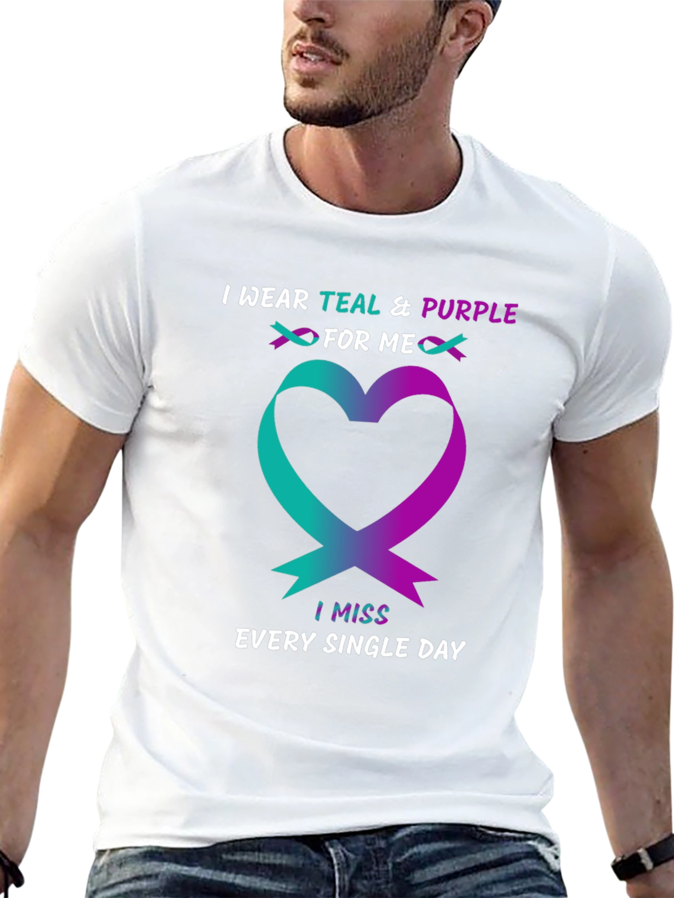 Teal & Purple Heart Remembrance T-Shirt