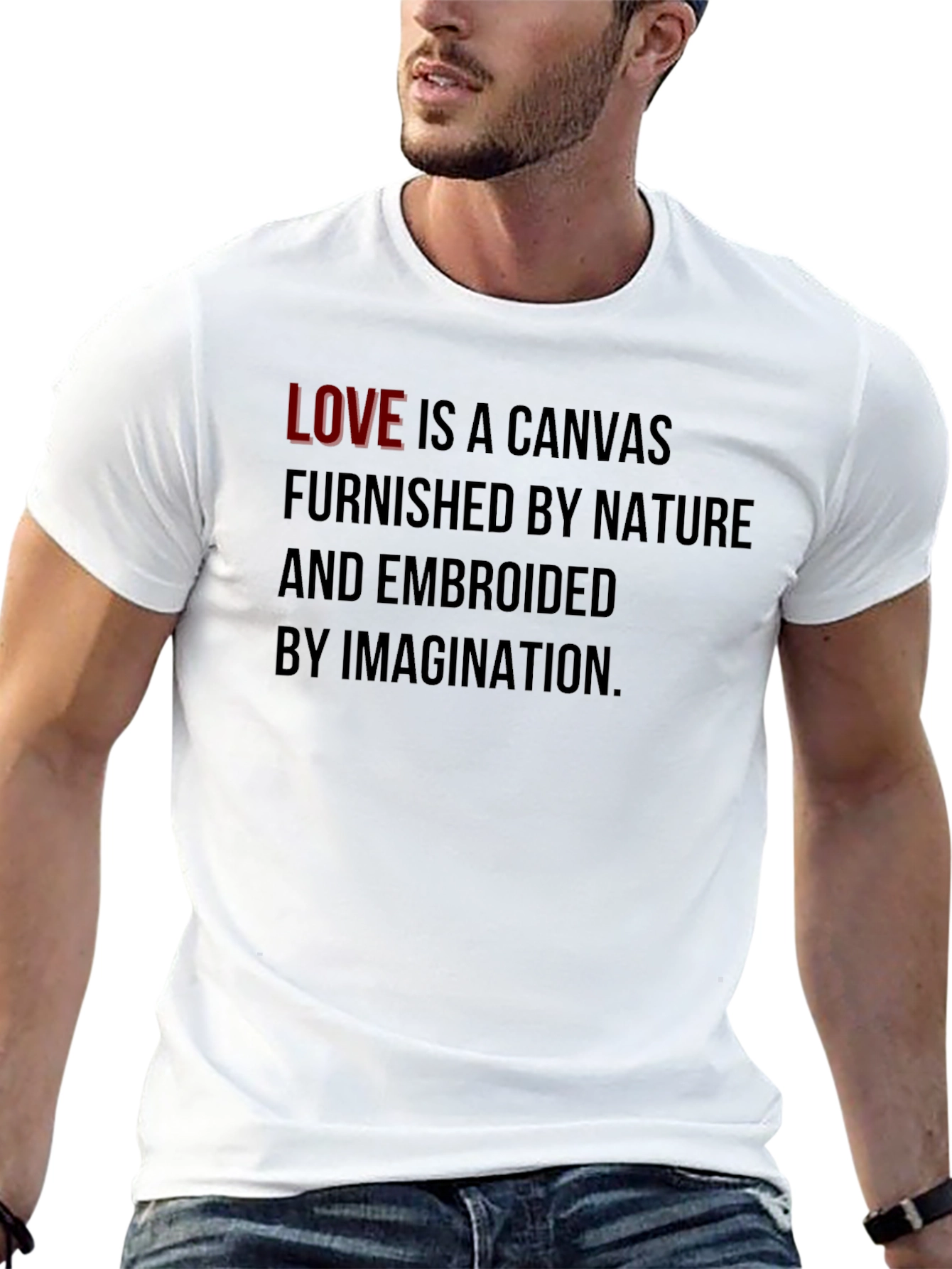 Love Canvas Graphic Tee - Black