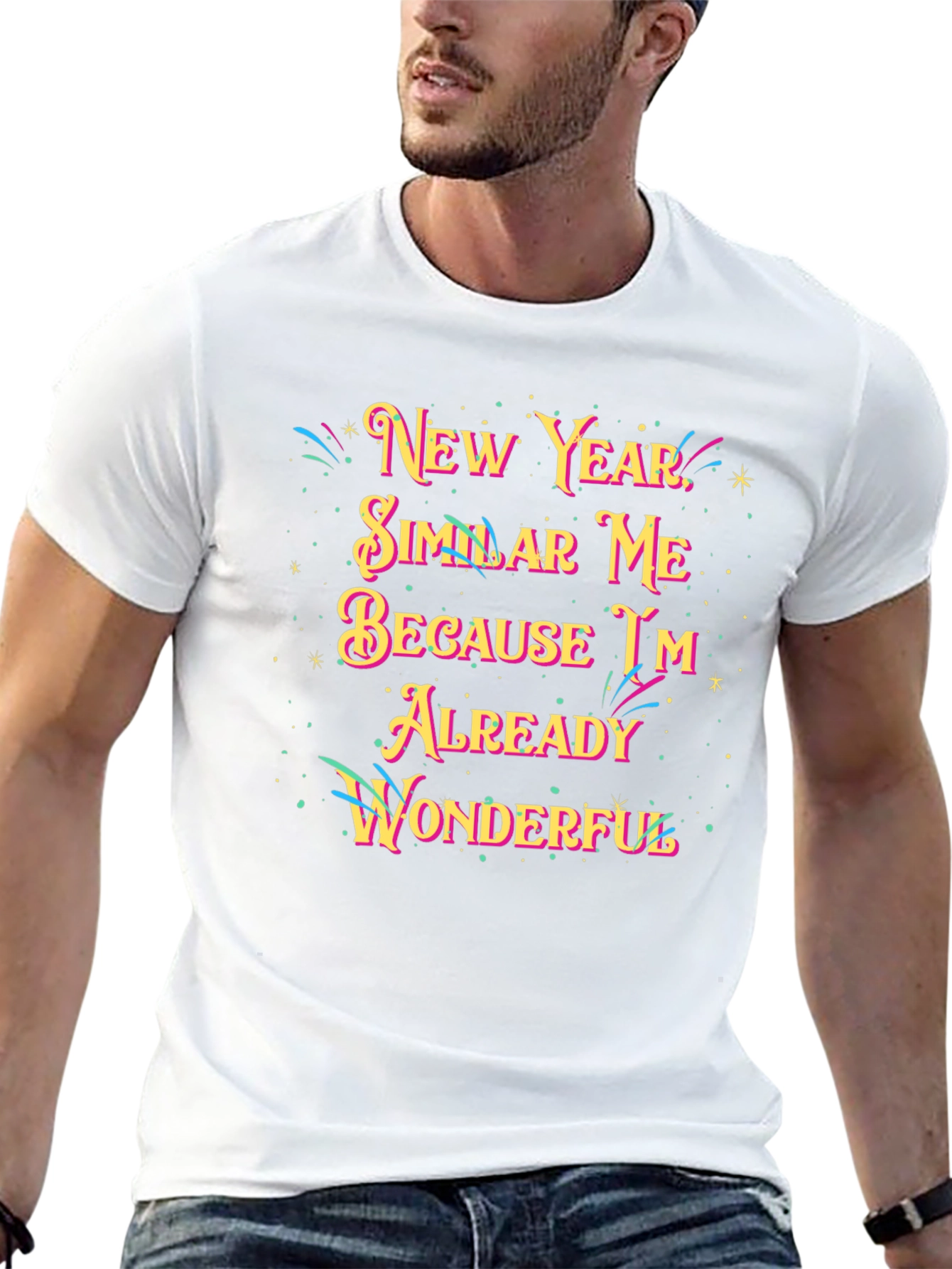 New Year Similar Me Wonderful Black Graphic Tee