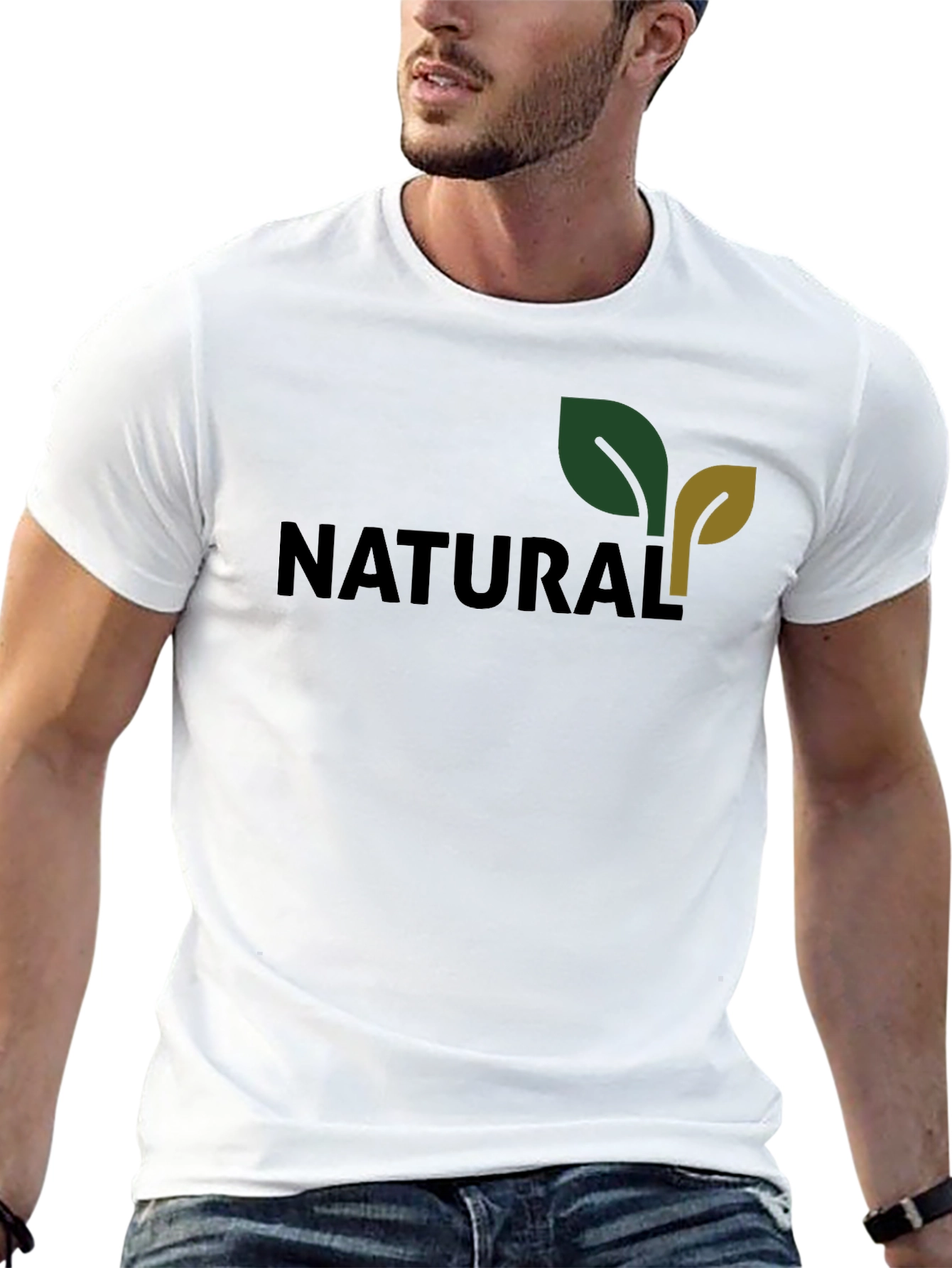 Natural Graphic Print Tee - Soft Cotton Comfort