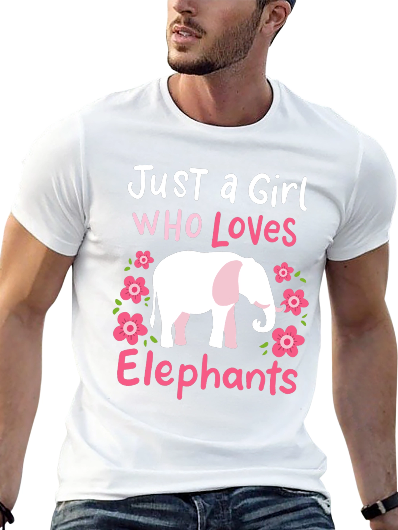 Just a Girl Who Loves Elephants Graphic T-Shirt