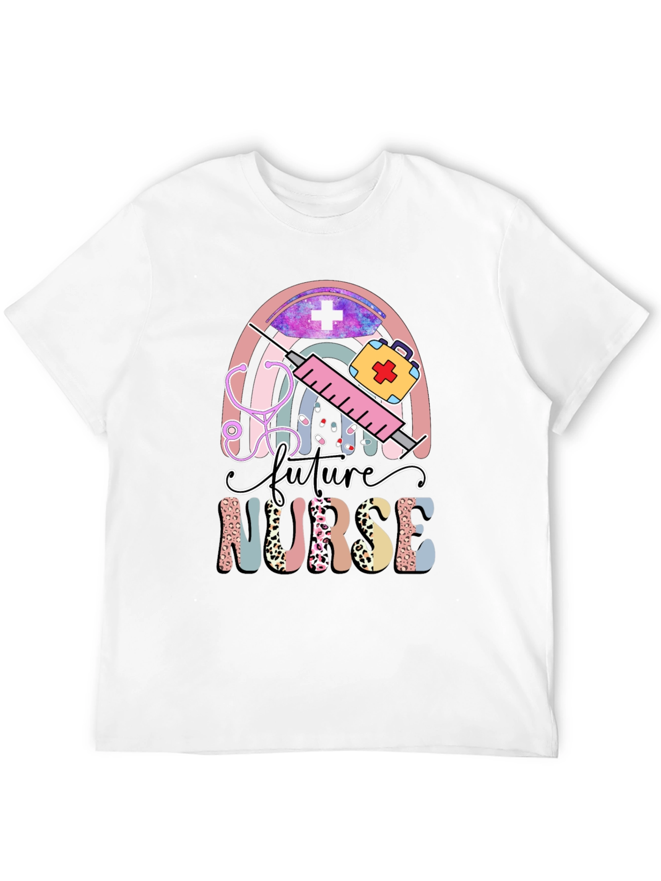 Future Nurse T-Shirt - Medical Rainbow Design