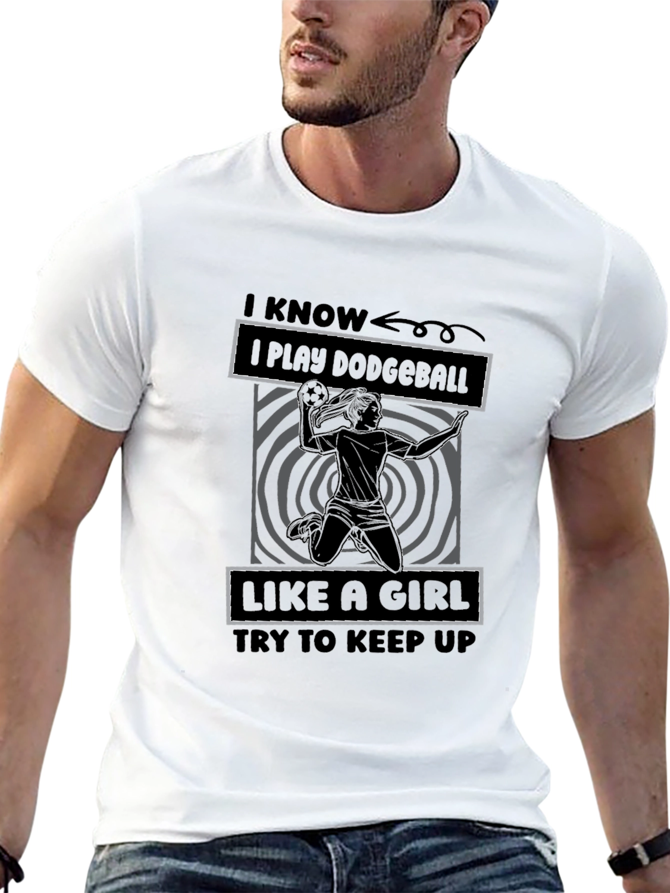 Dodgeball Like A Girl Graphic T-Shirt