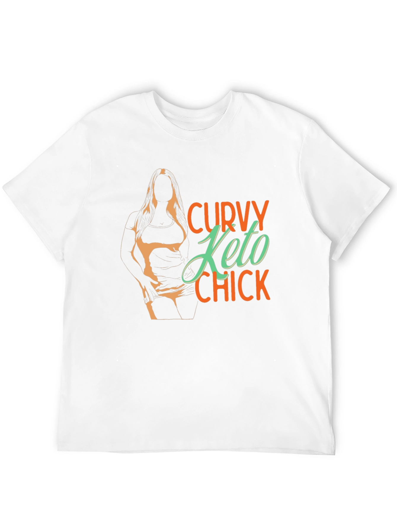 Curvy Keto Chick Graphic Tee - Black Unisex