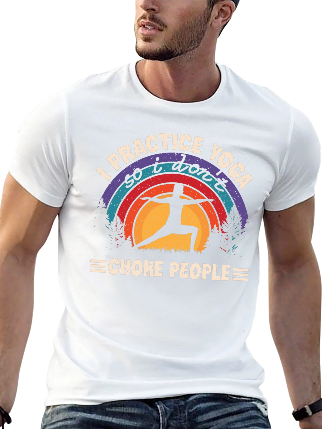 Yoga Practice T-Shirt - Dont Choke People Graphic Tee