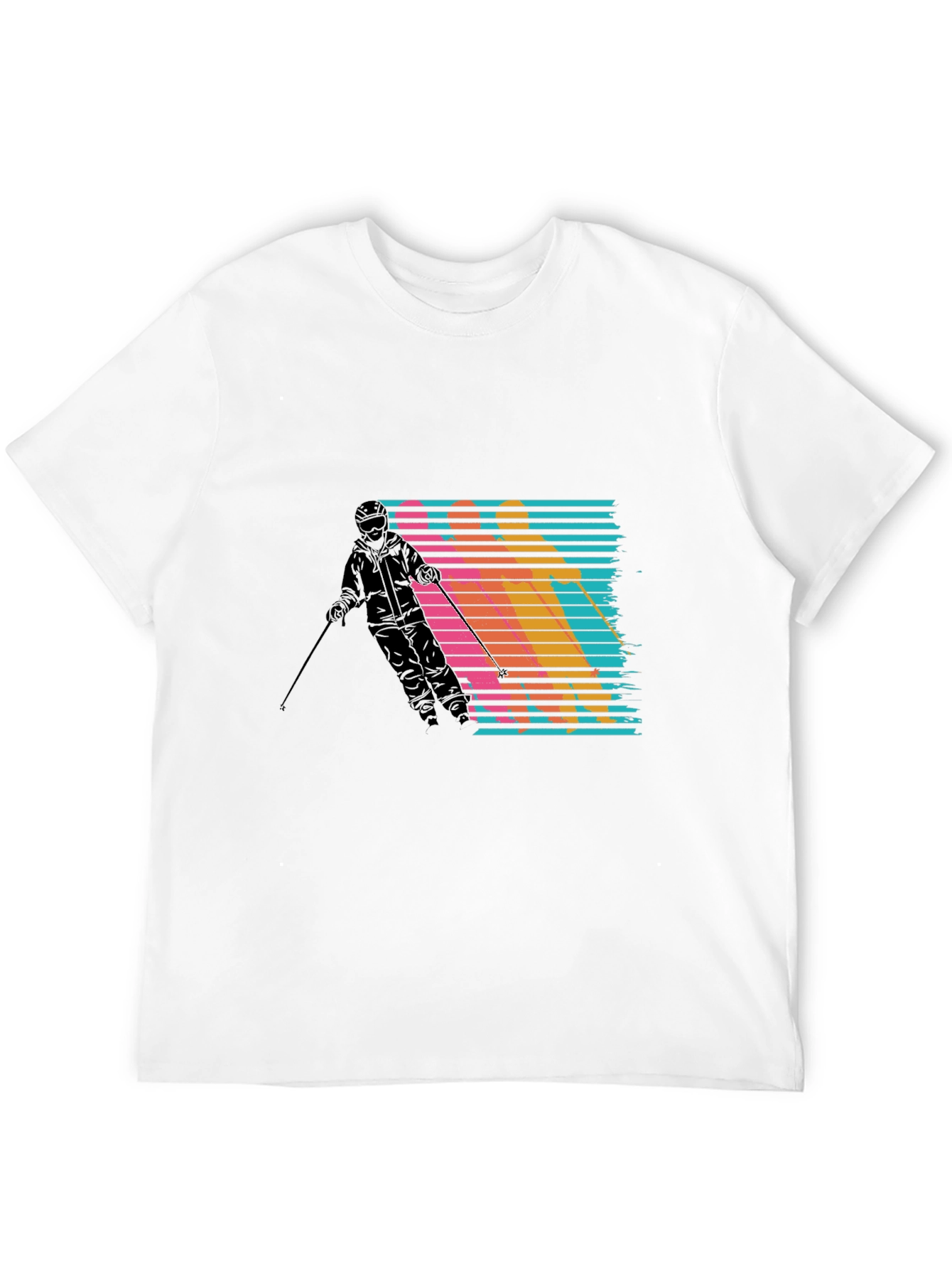Retro Ski T-Shirt - Mens Black Graphic Tee