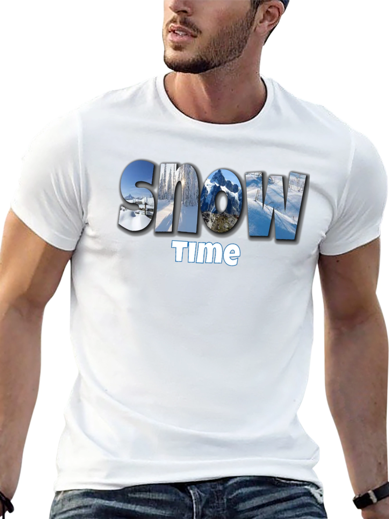 Snow Time Graphic Tee - Winter Adventure Style