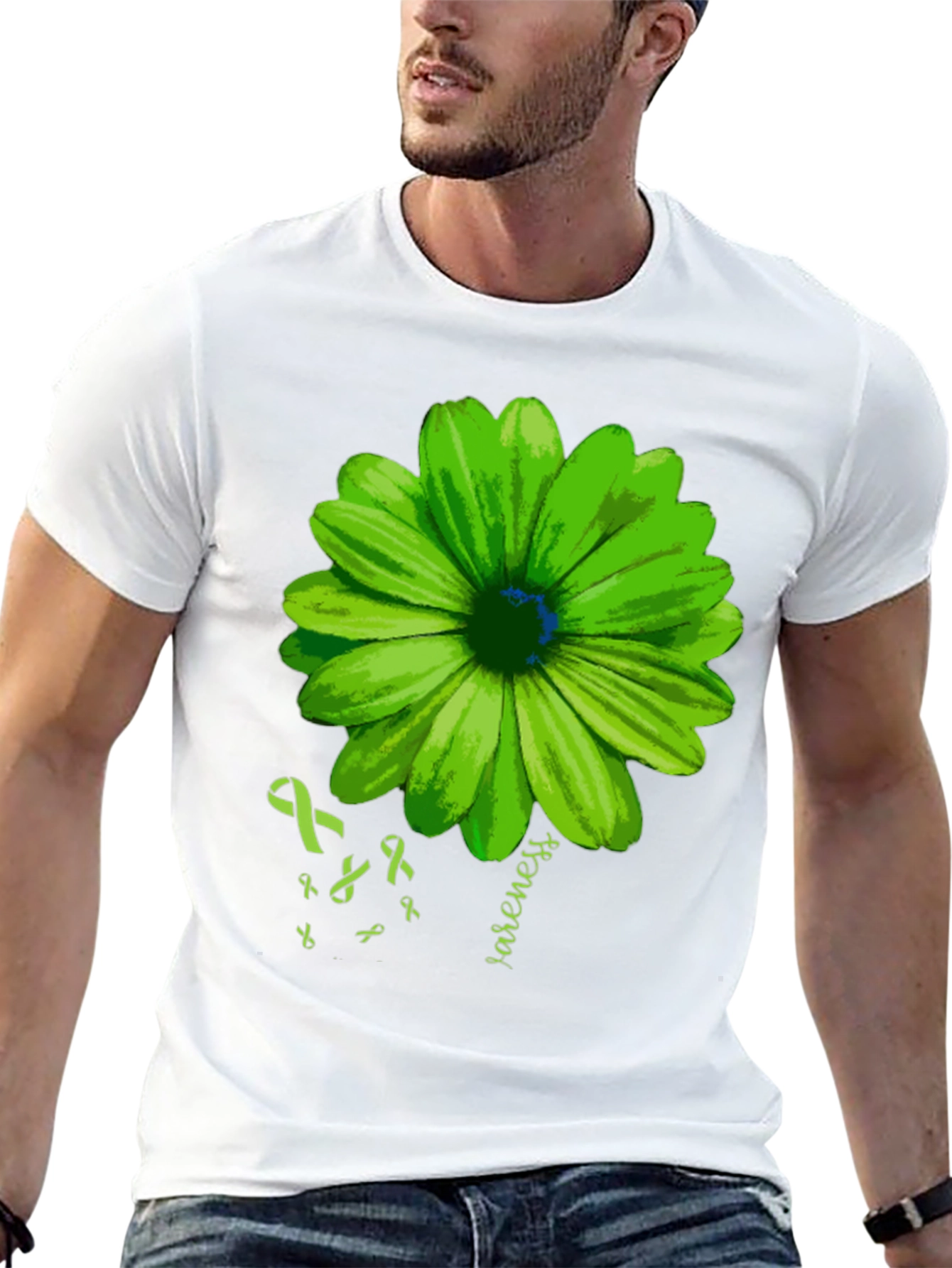 Green Flower Mental Health Awareness T-Shirt