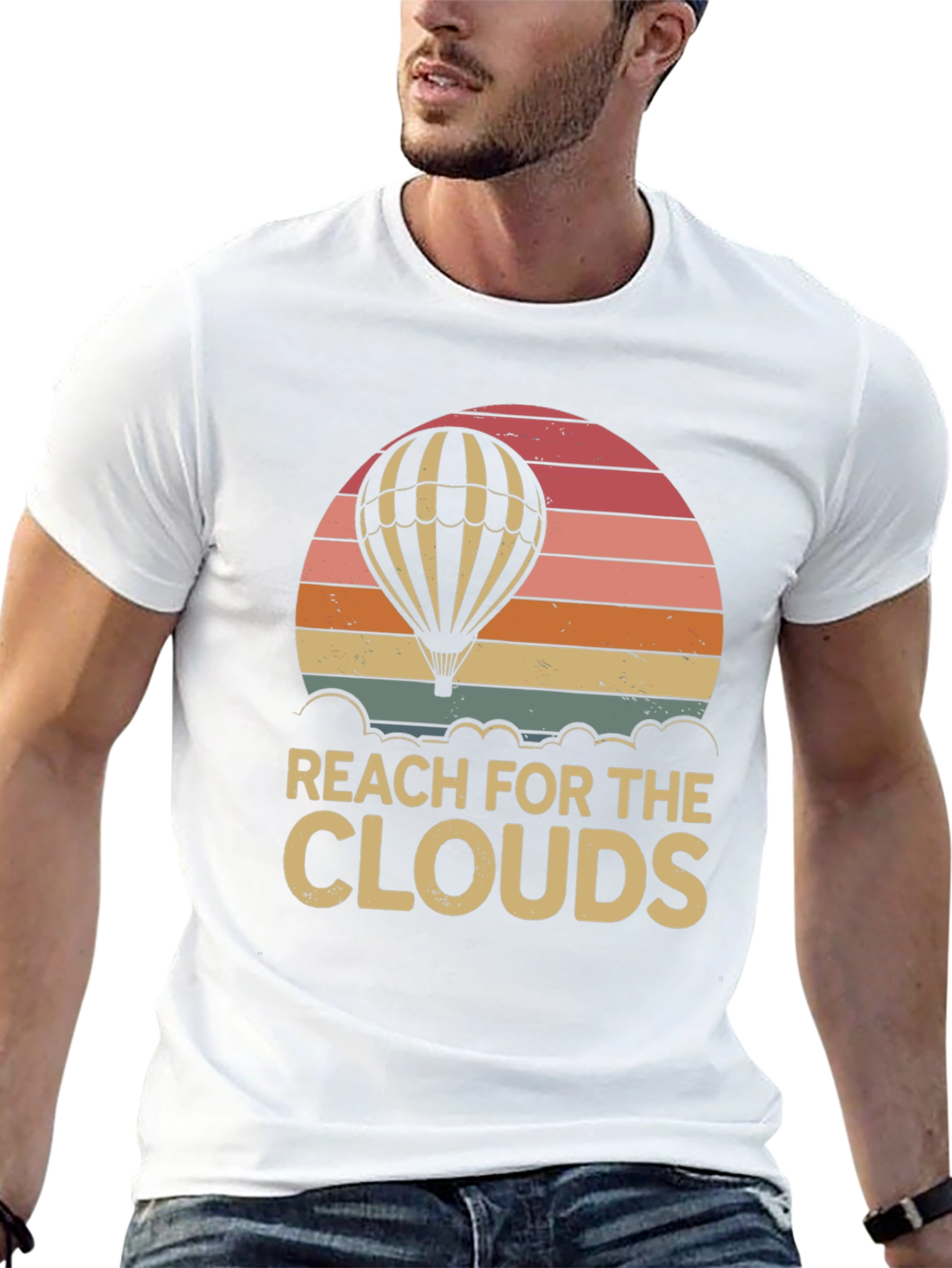 Reach for the Clouds Hot Air Balloon T-Shirt