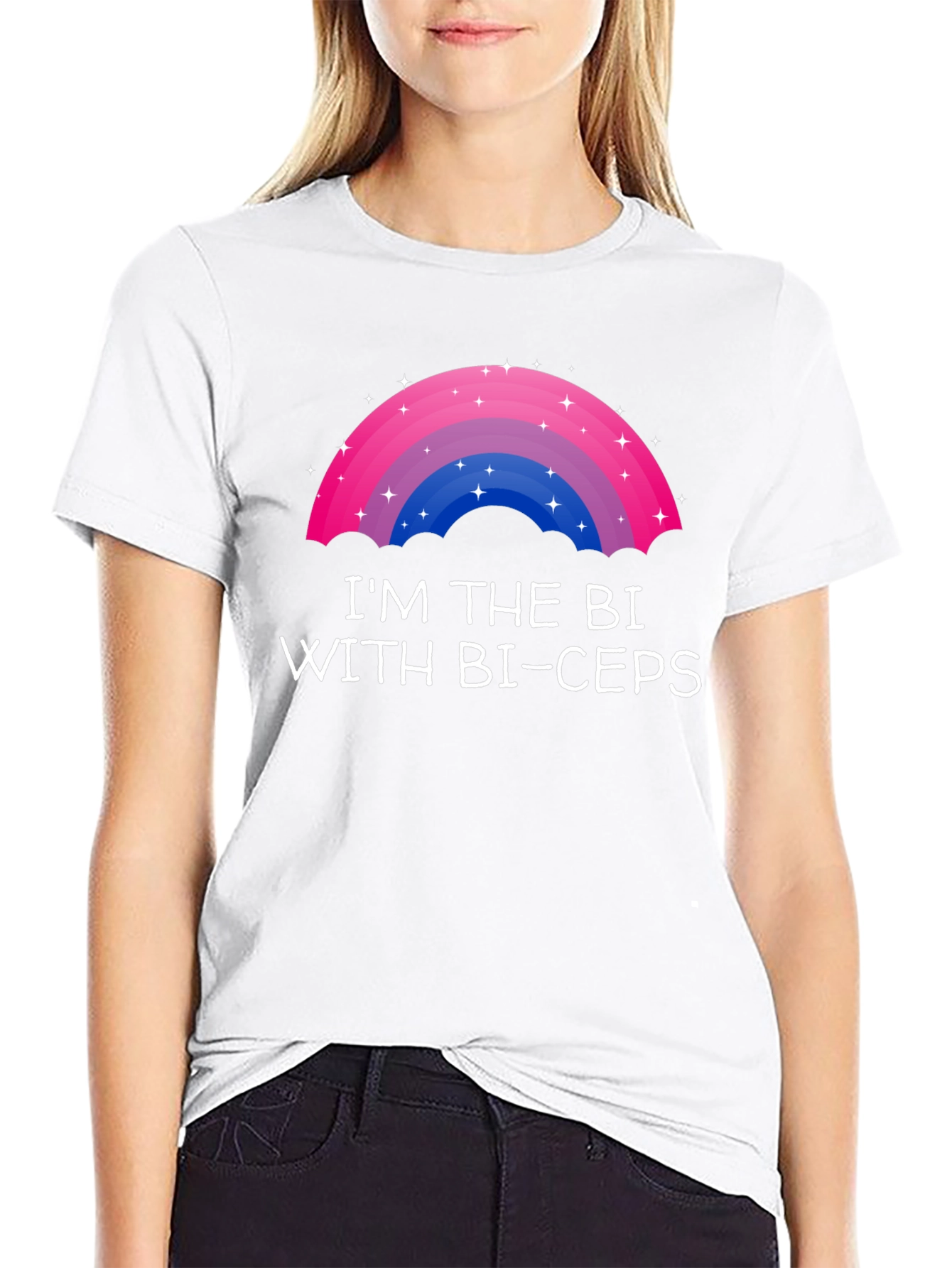 Bi Pride T-Shirt - Im the Bi with Bi-ceps