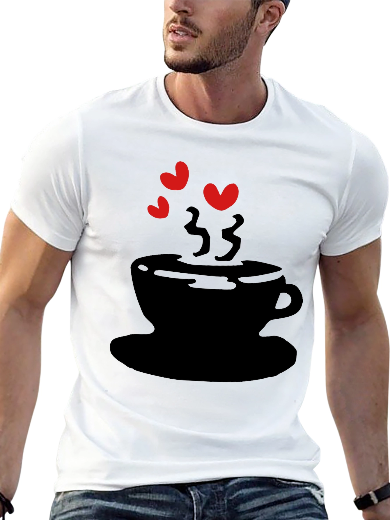 Love Coffee T-Shirt - Black Graphic Tee