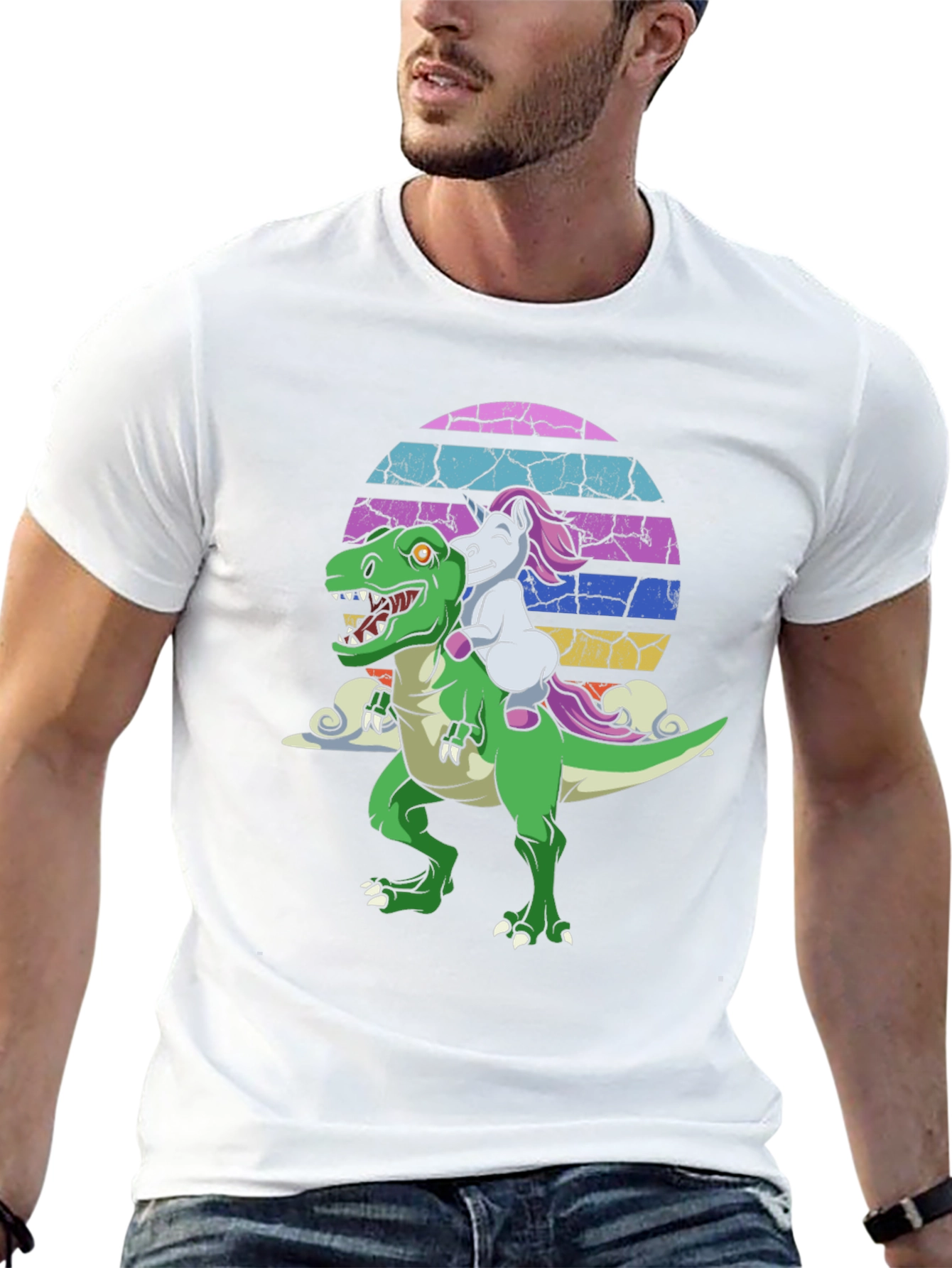 Dino & Unicorn Sunset T-Shirt