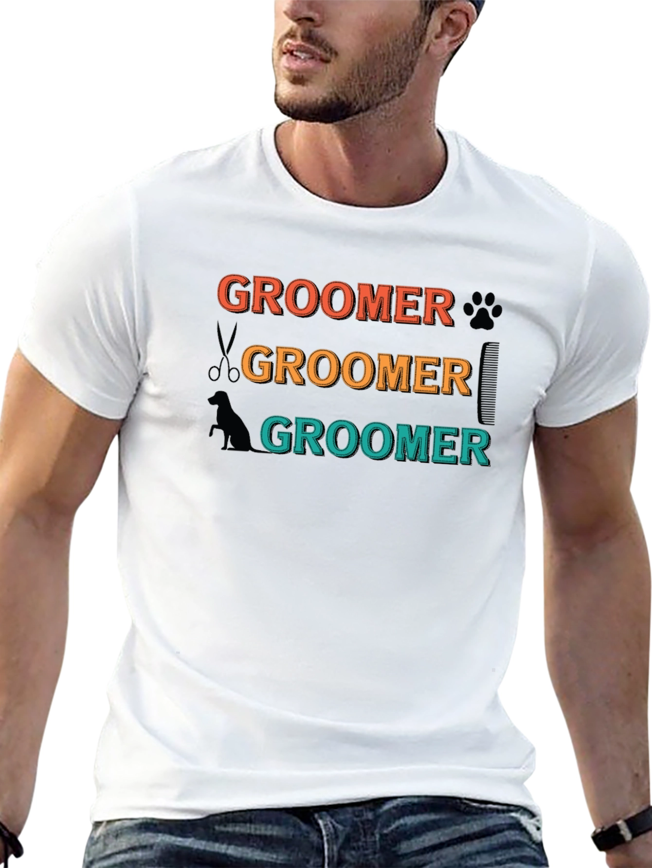 Groomer T-Shirt - Retro Pet Grooming Apparel