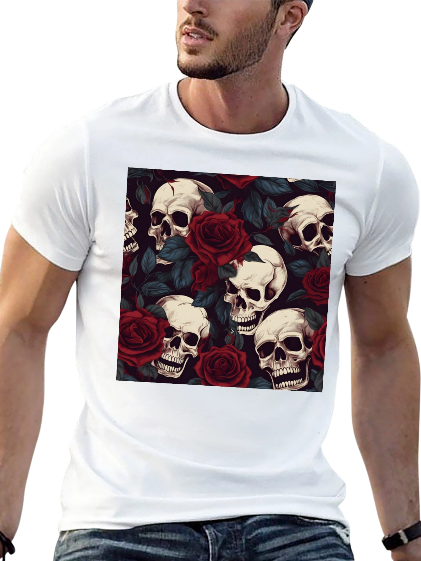Skull & Roses Graphic Tee
