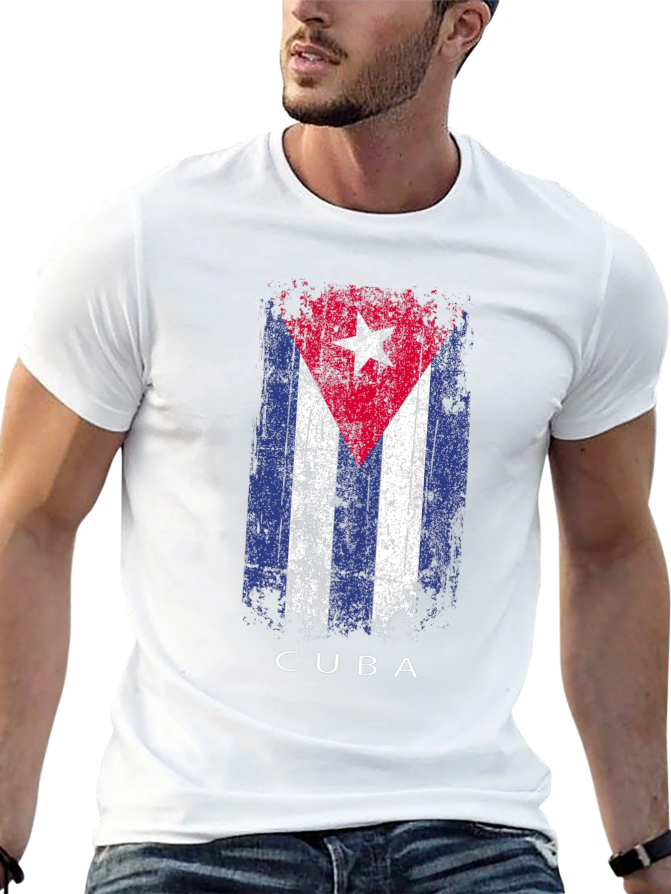 Cuba Flag T-Shirt - Distressed Graphic Tee