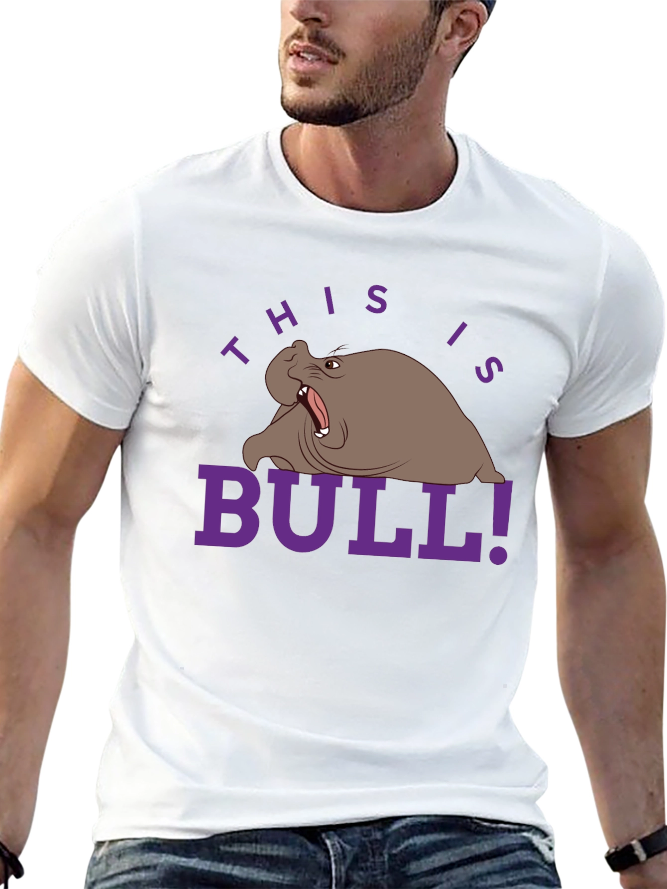 Humorous Walrus Graphic Tee - This is Bull!
