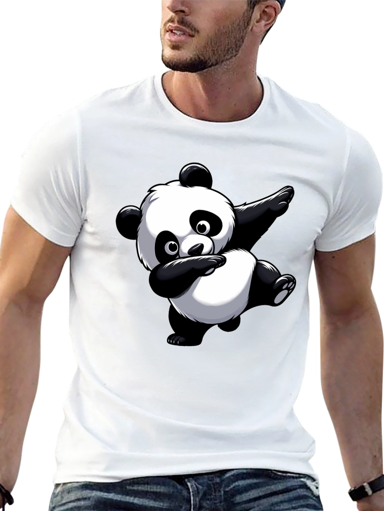 Dabbing Panda Graphic Tee - Black