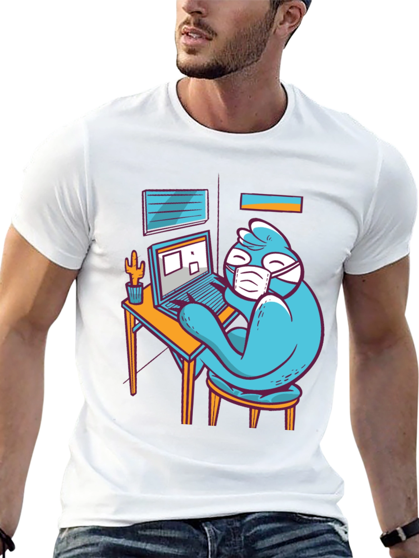 Stay Home Work T-Shirt - Funny Bird Design