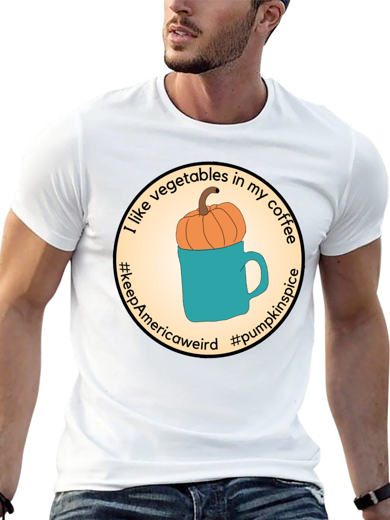 Vegetable Coffee T-Shirt Pumpkin Spice Tee