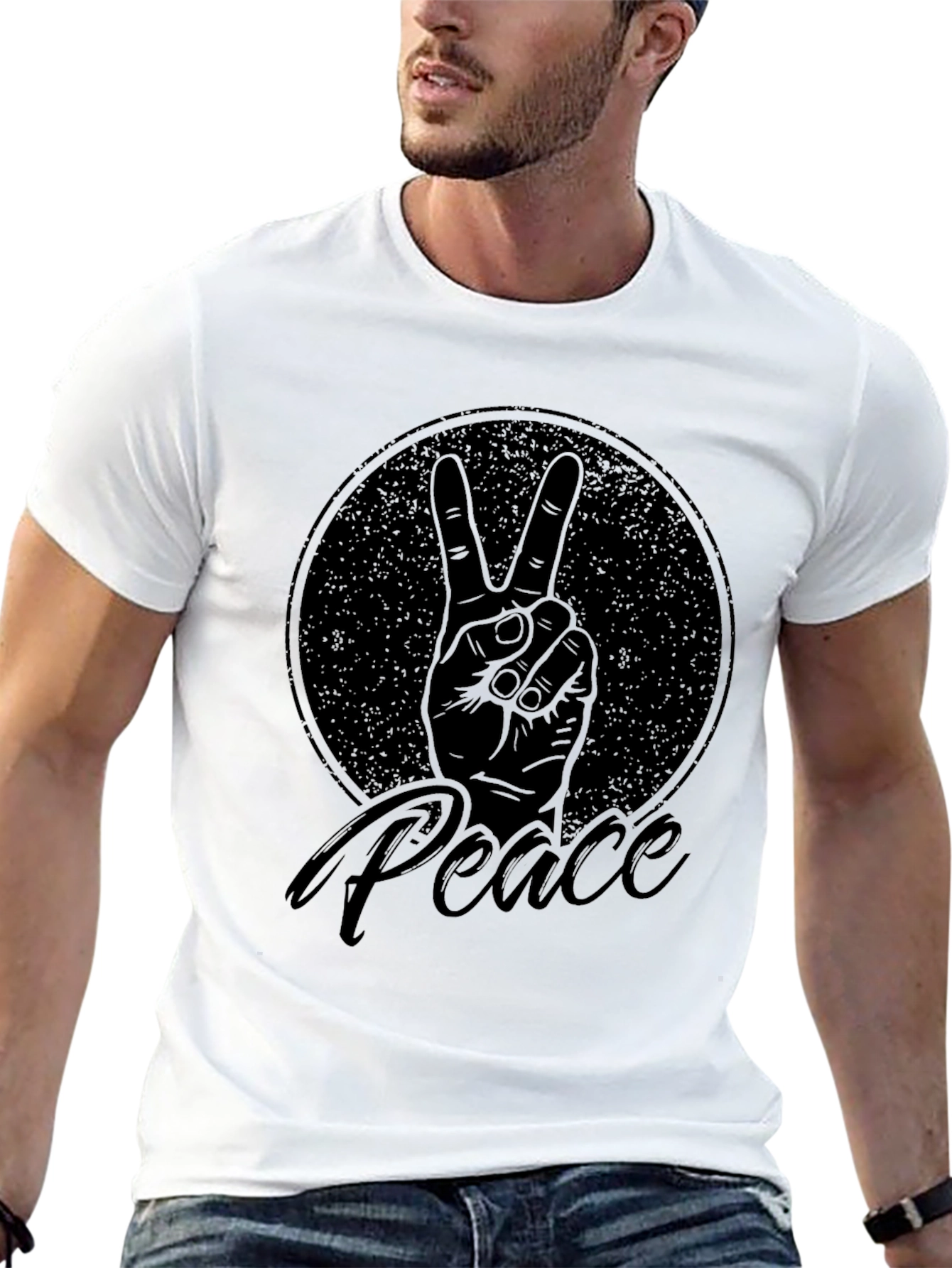 Peace Sign T-Shirt - Retro Style