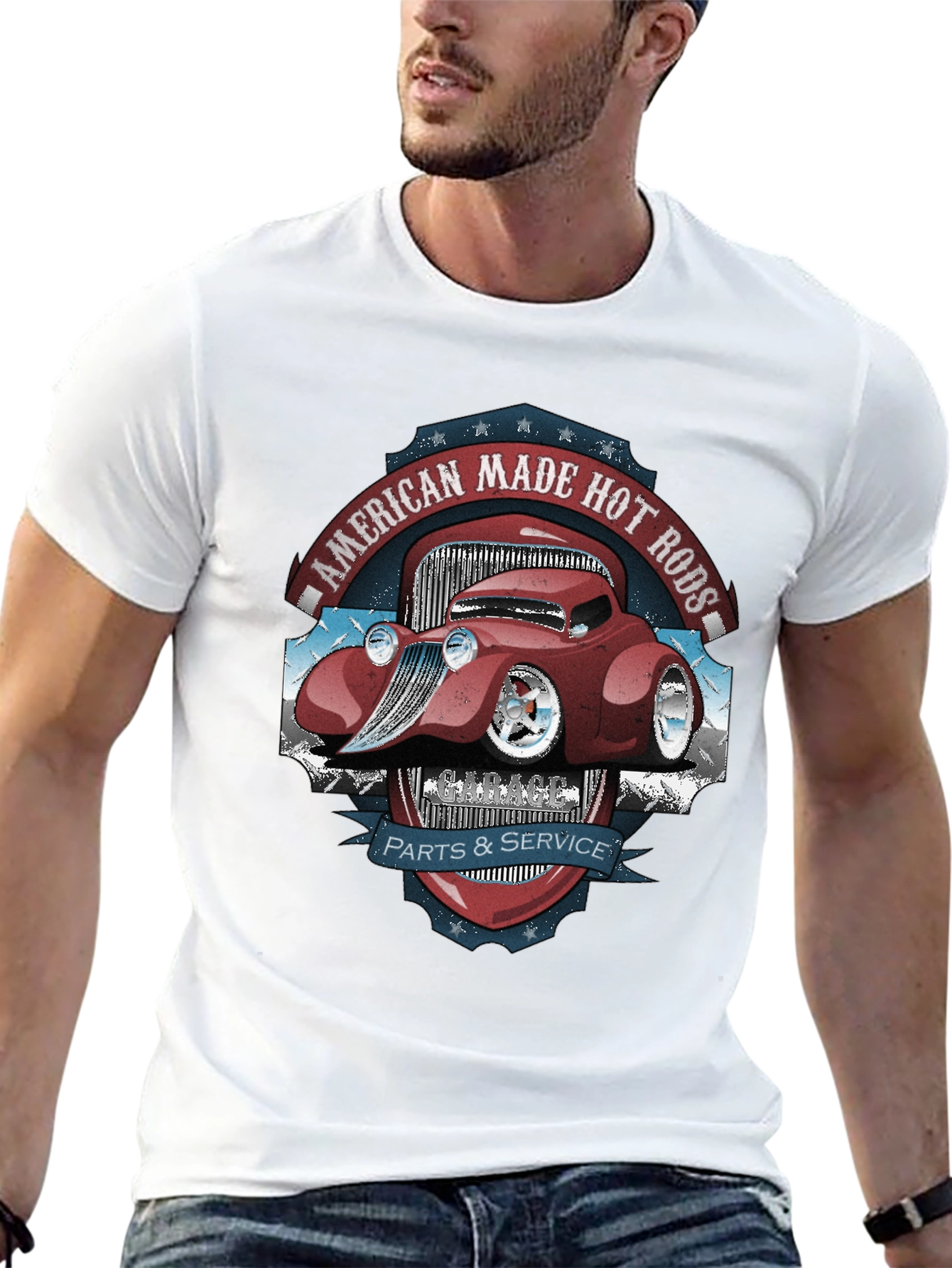 American Made Hot Rods T-Shirt - Parts & Service