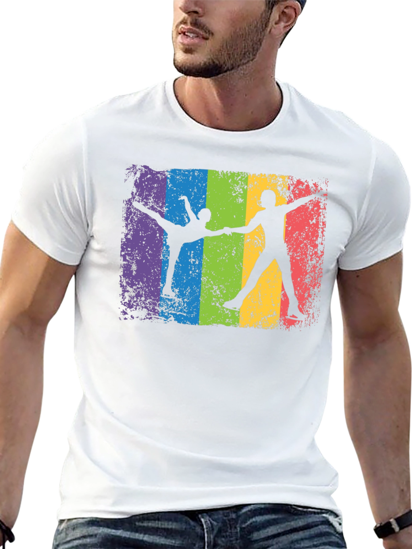 Rainbow Ice Skating T-Shirt