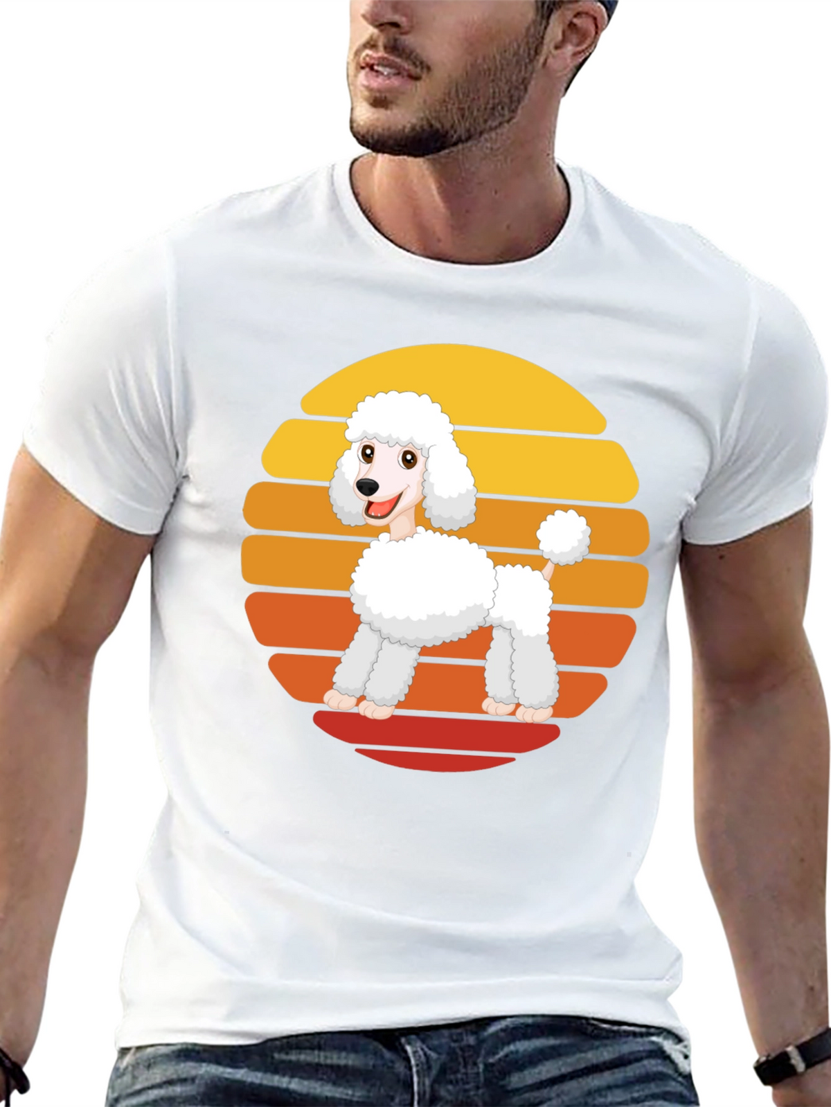 Poodle Sunset Graphic Tee