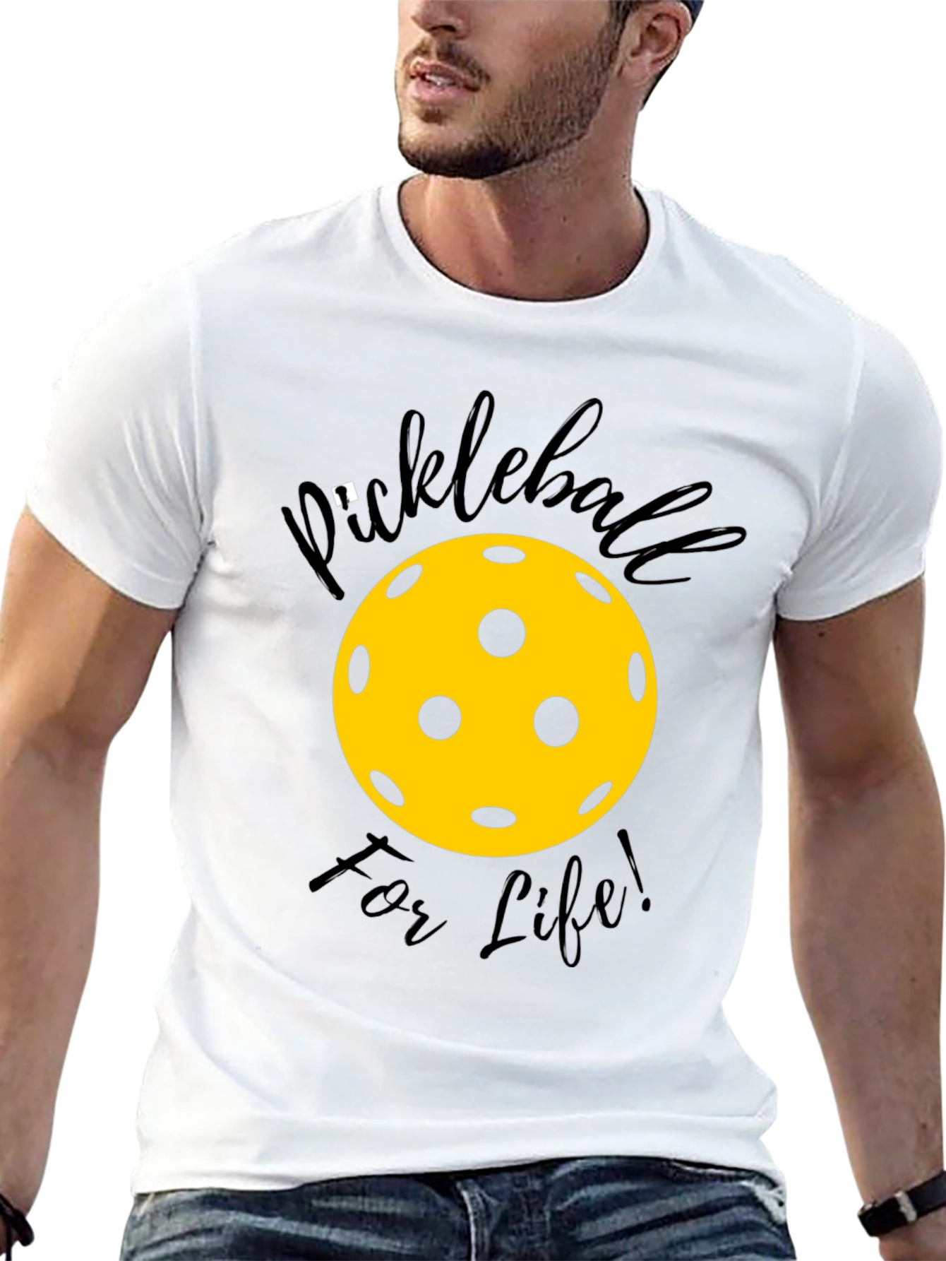 Pickleball For Life Black T-Shirt