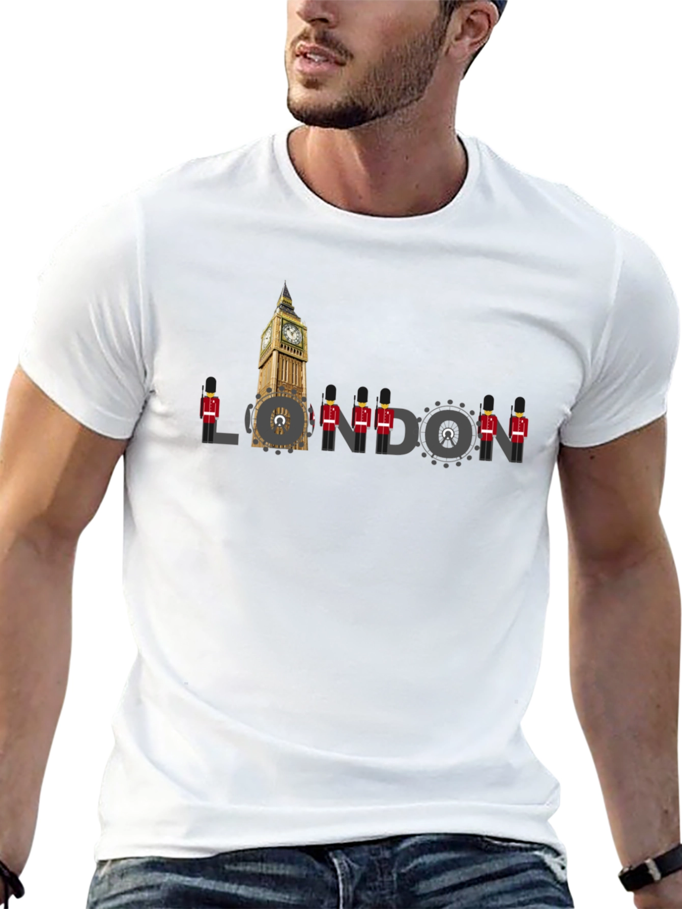 London Graphic Tee - Mens Black Crew Neck