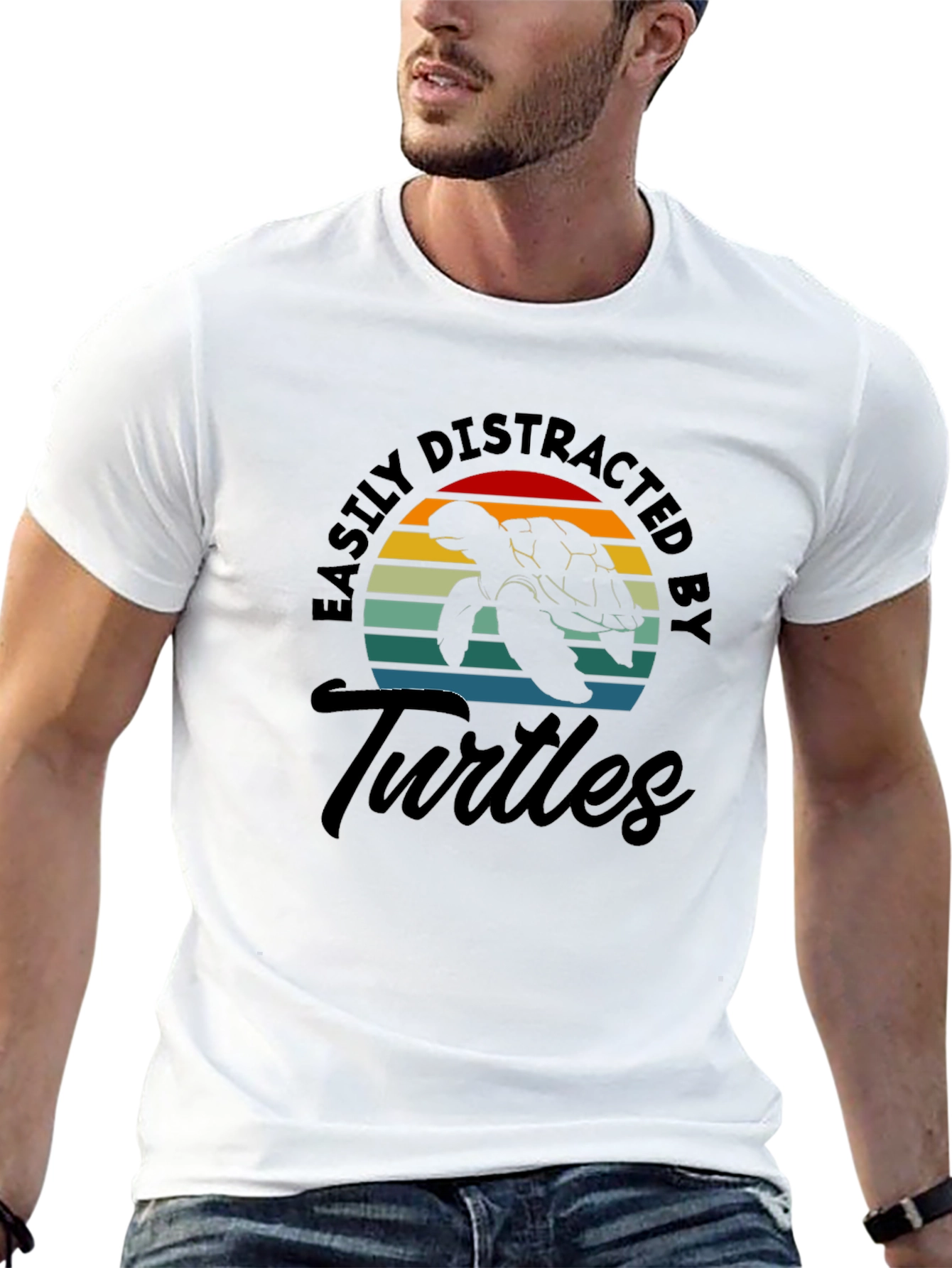 Easily Distracted by Turtles Graphic T-Shirt